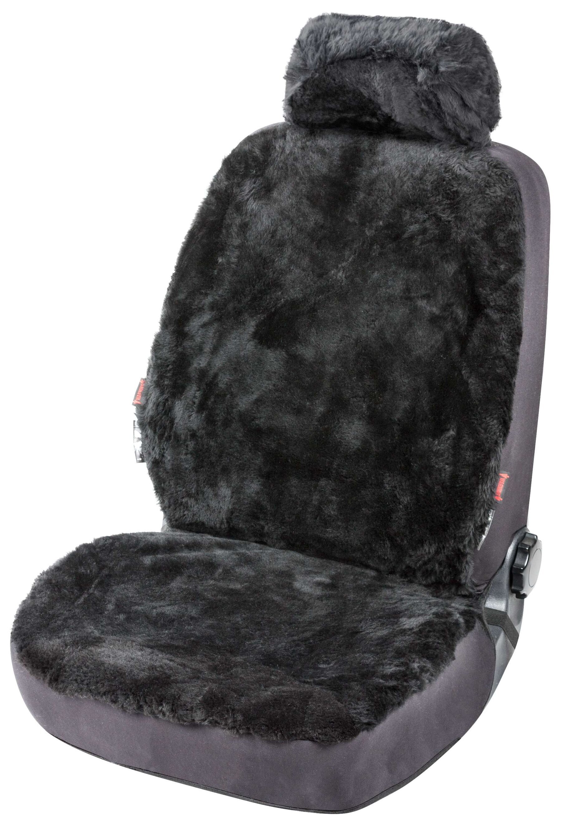 Car Seat cover Iva made of lambskin black with ZIPP IT system