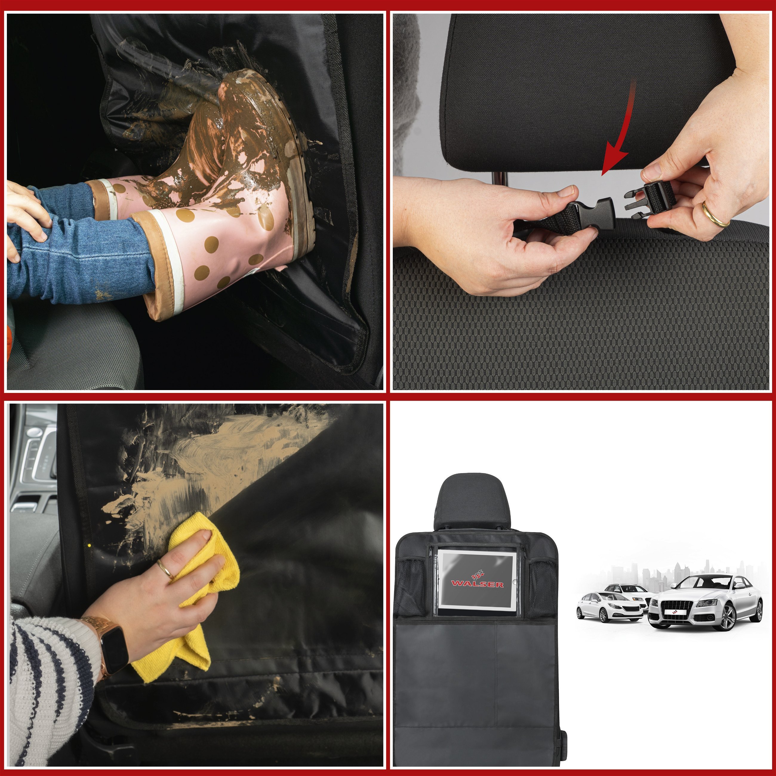 Support de tablette pour siège de voiture avec organisateur Kenny black