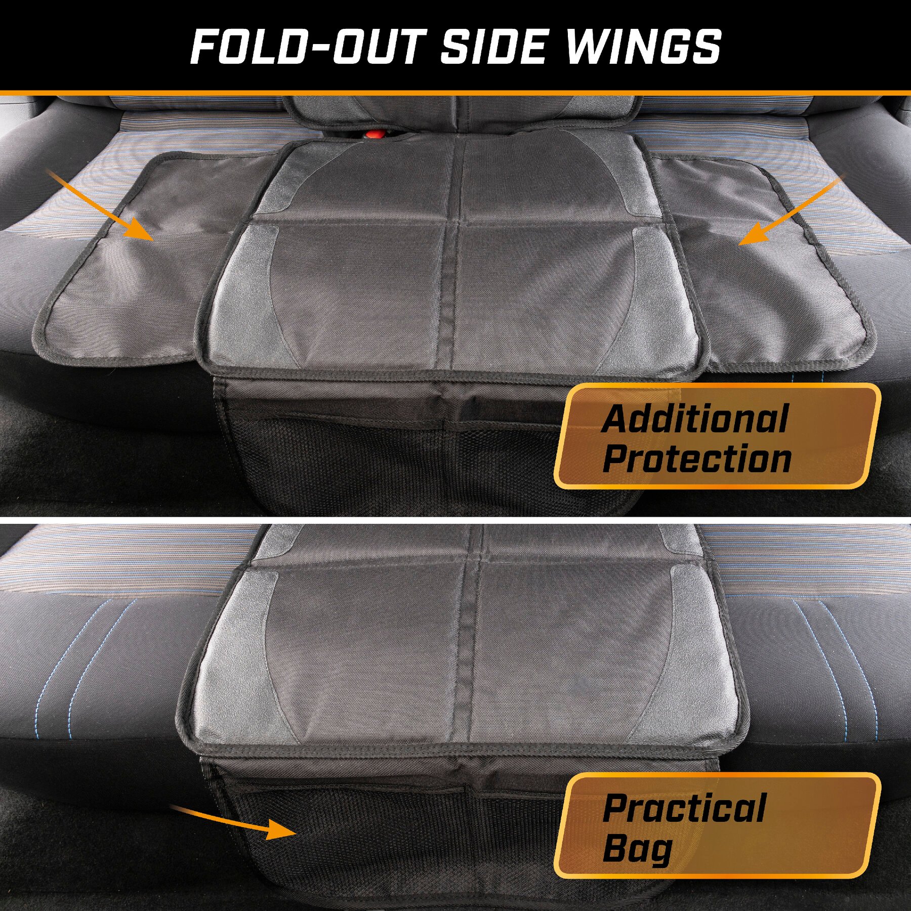 Child seat pad Protect XL, protective pad child seat black