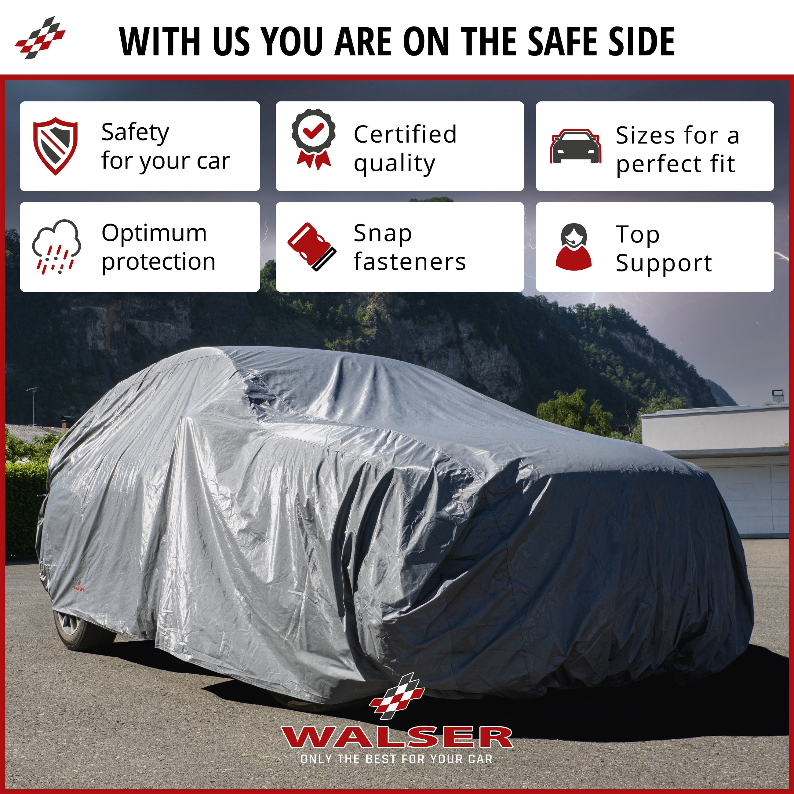 Car cover All Weather Plus size M grey