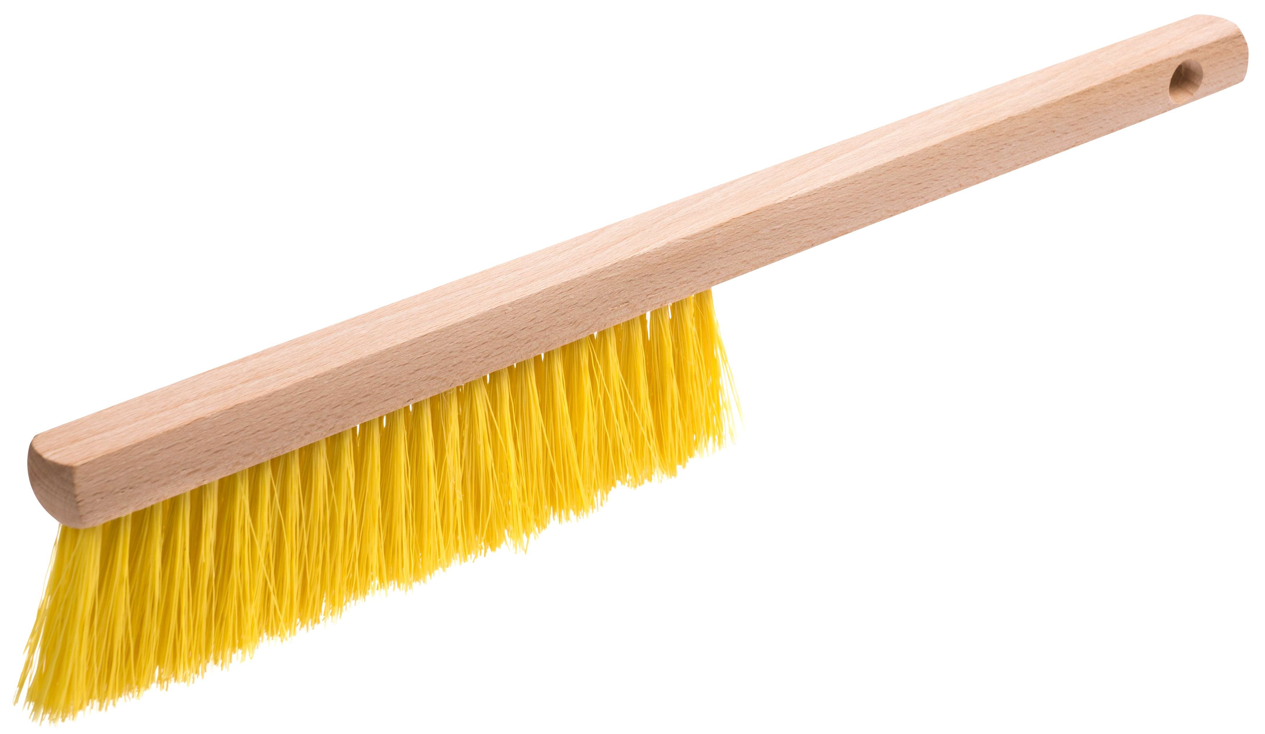 Snow brush Woody with wooden handle yellow