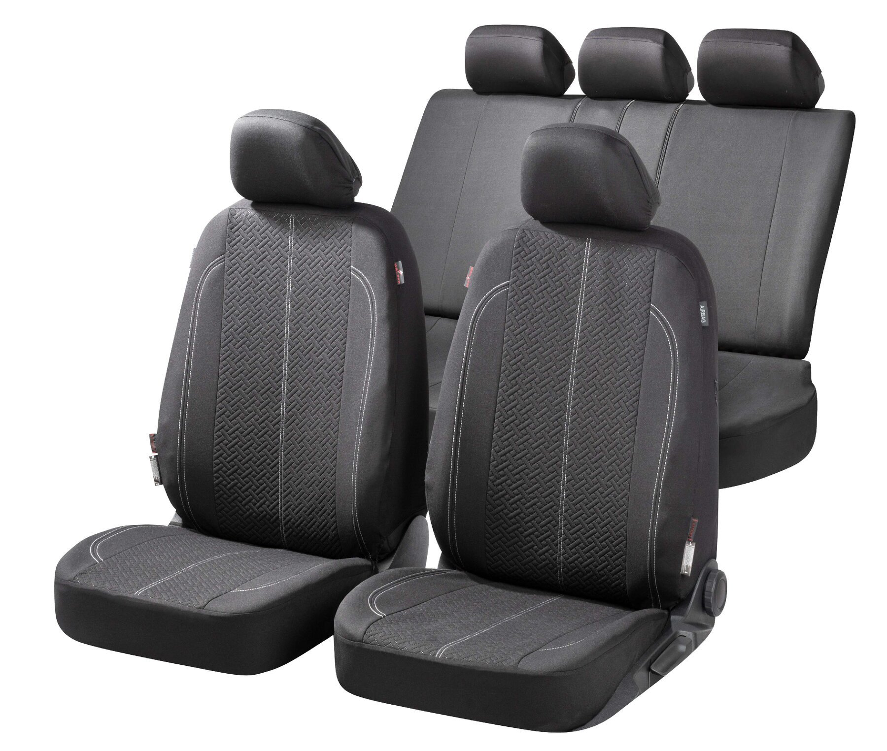 ZIPP IT Car seat covers Tratto complete set with zip-system black