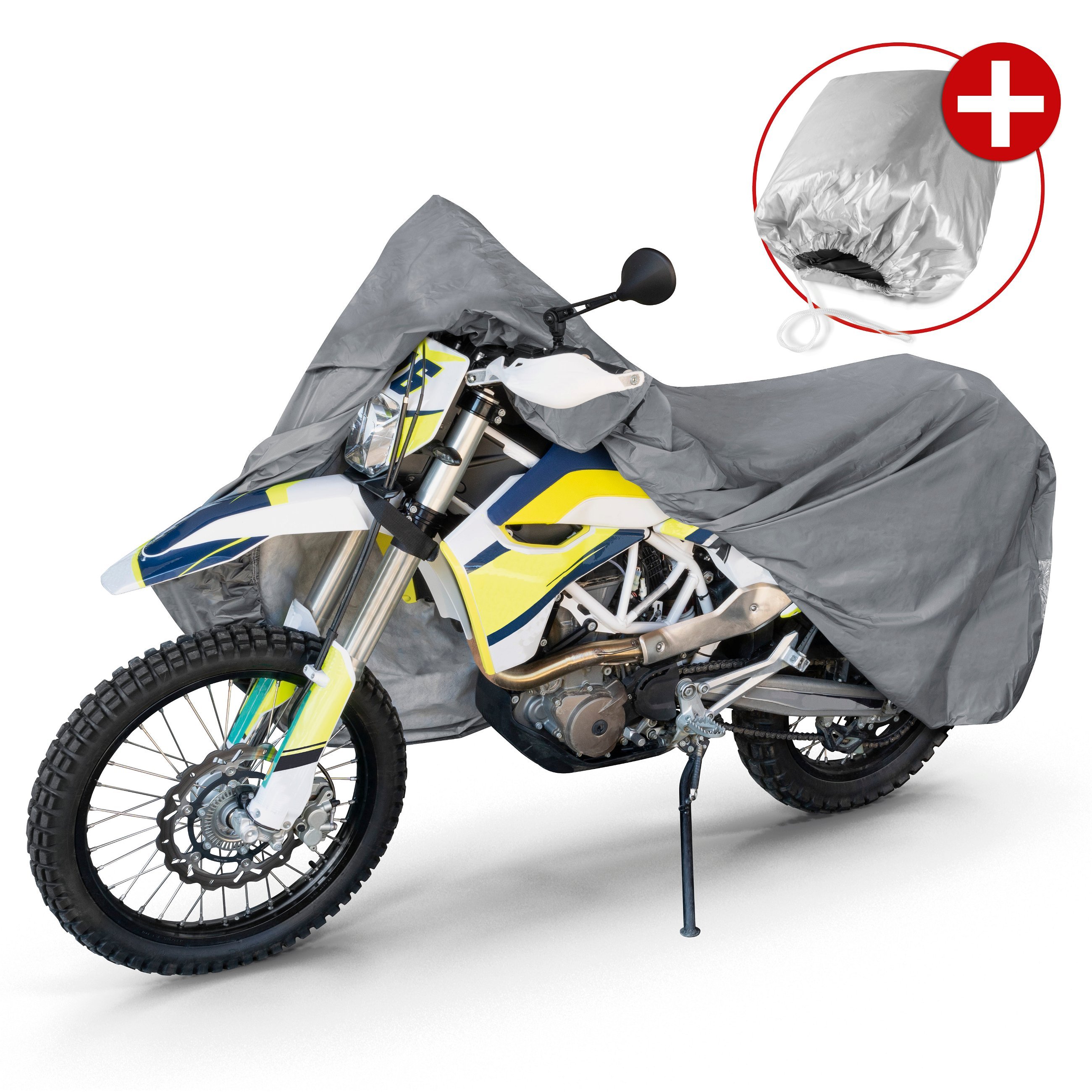 Motorcycle garage Enduro size XL PVC - 255 x 110 x 135 cm grey