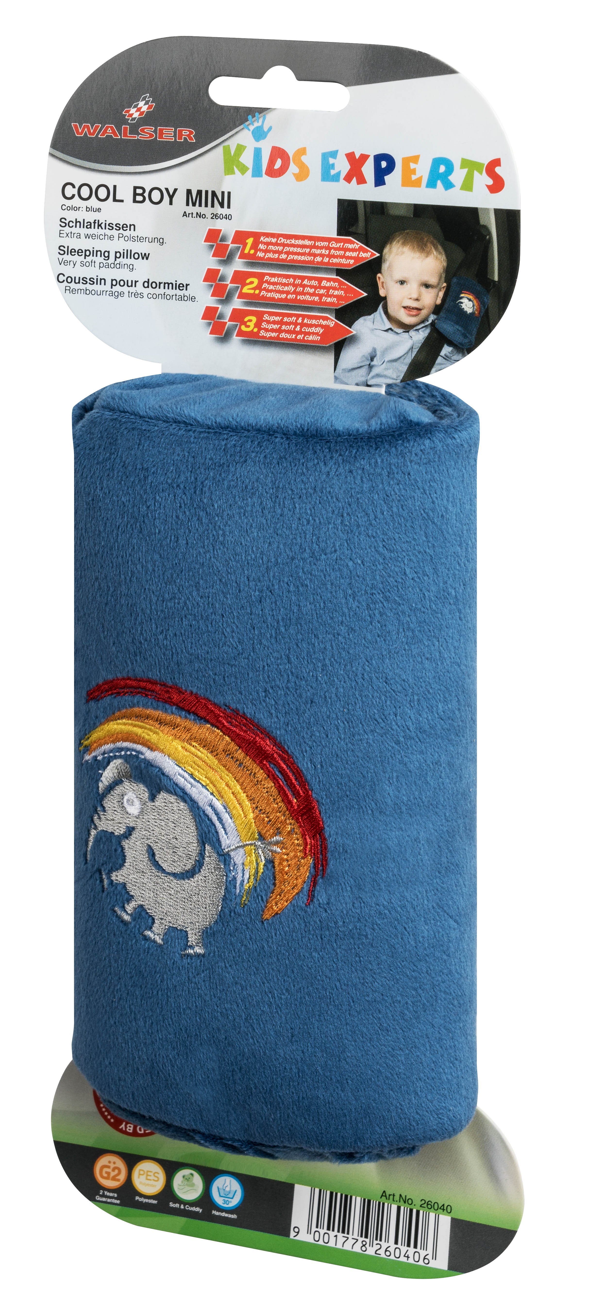Mini sleeping pillow Cool Boy blue from 3-4 years
