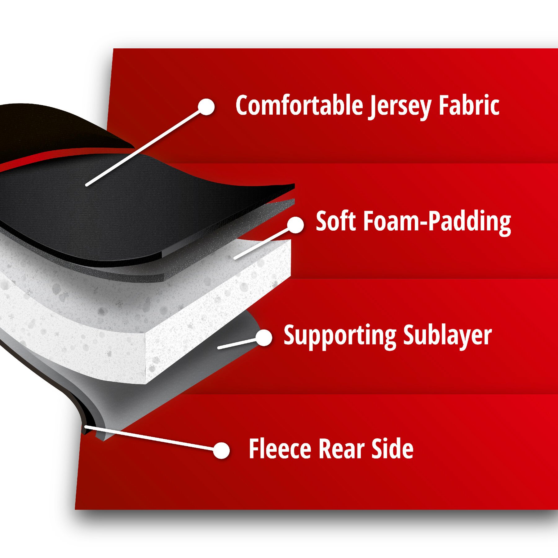 Car Seat cover Elegance Plus red black
