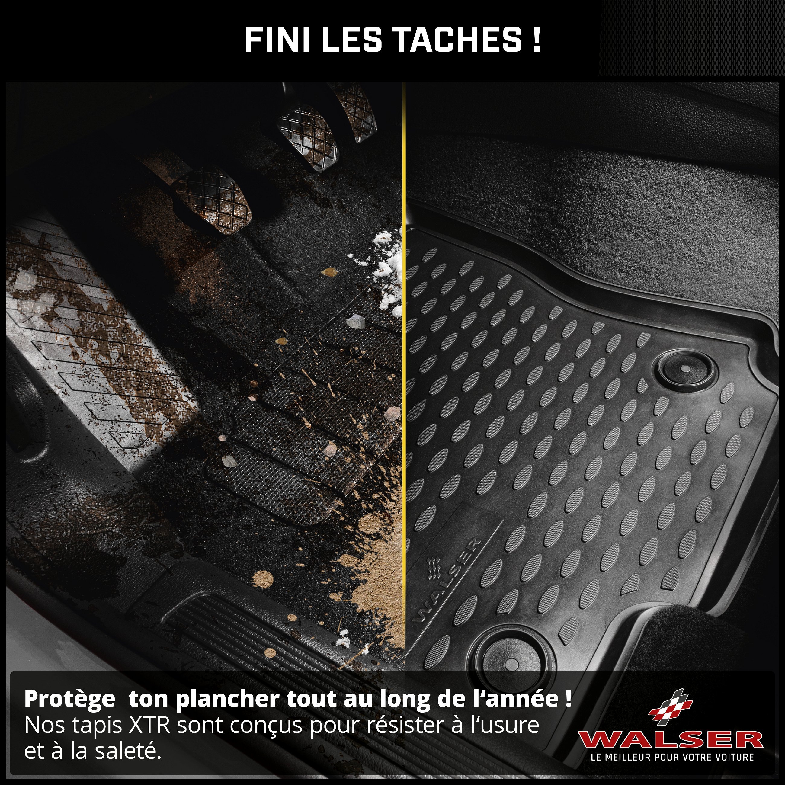 Tapis en caoutchouc XTR pour Ford Mondeo V notchback (CD) 09/2012-Auj., Ford Mondeo V Turnier/hatchback (CF, CE) 09/2014-Auj.