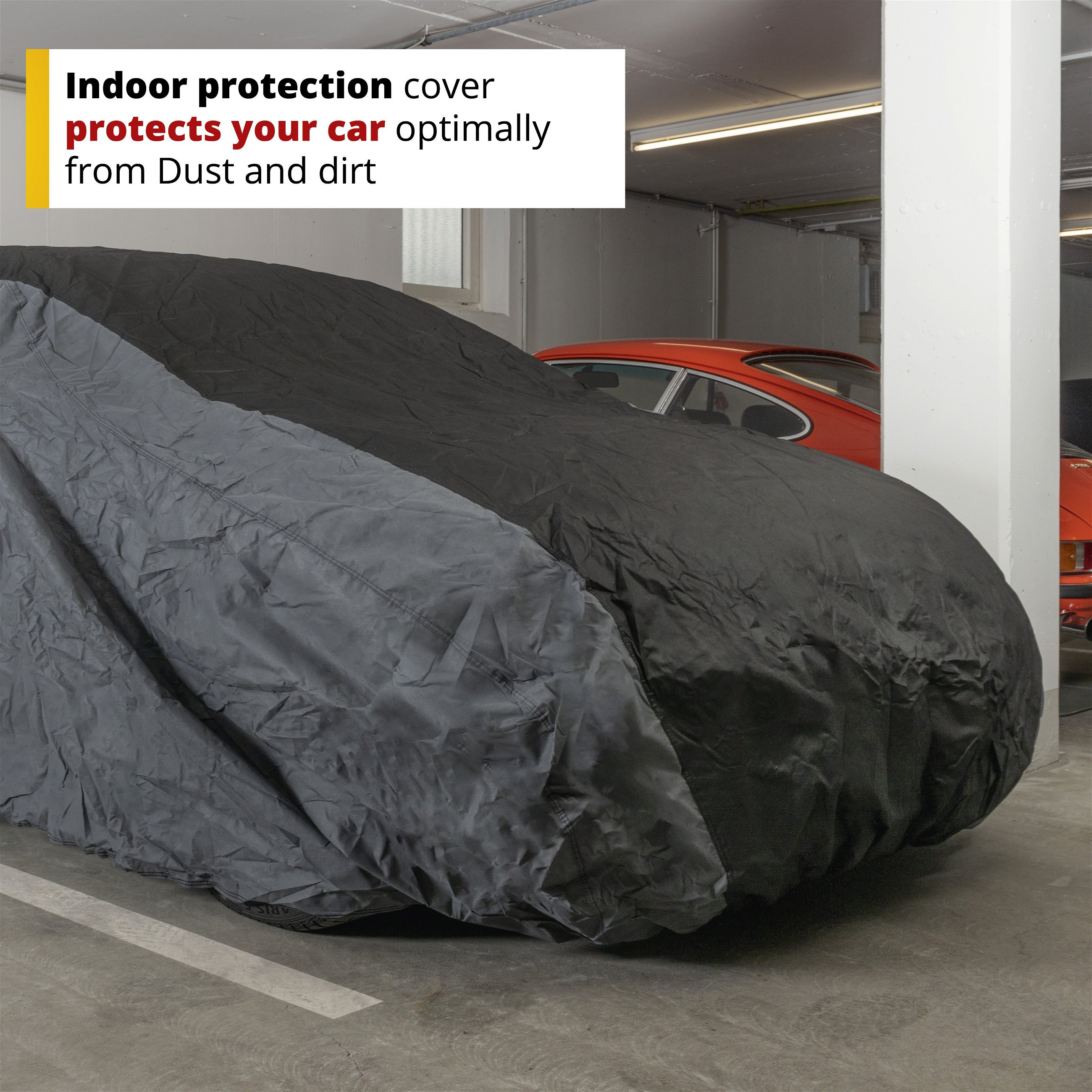 Car cover Indoor Eco combi size XL grey/black