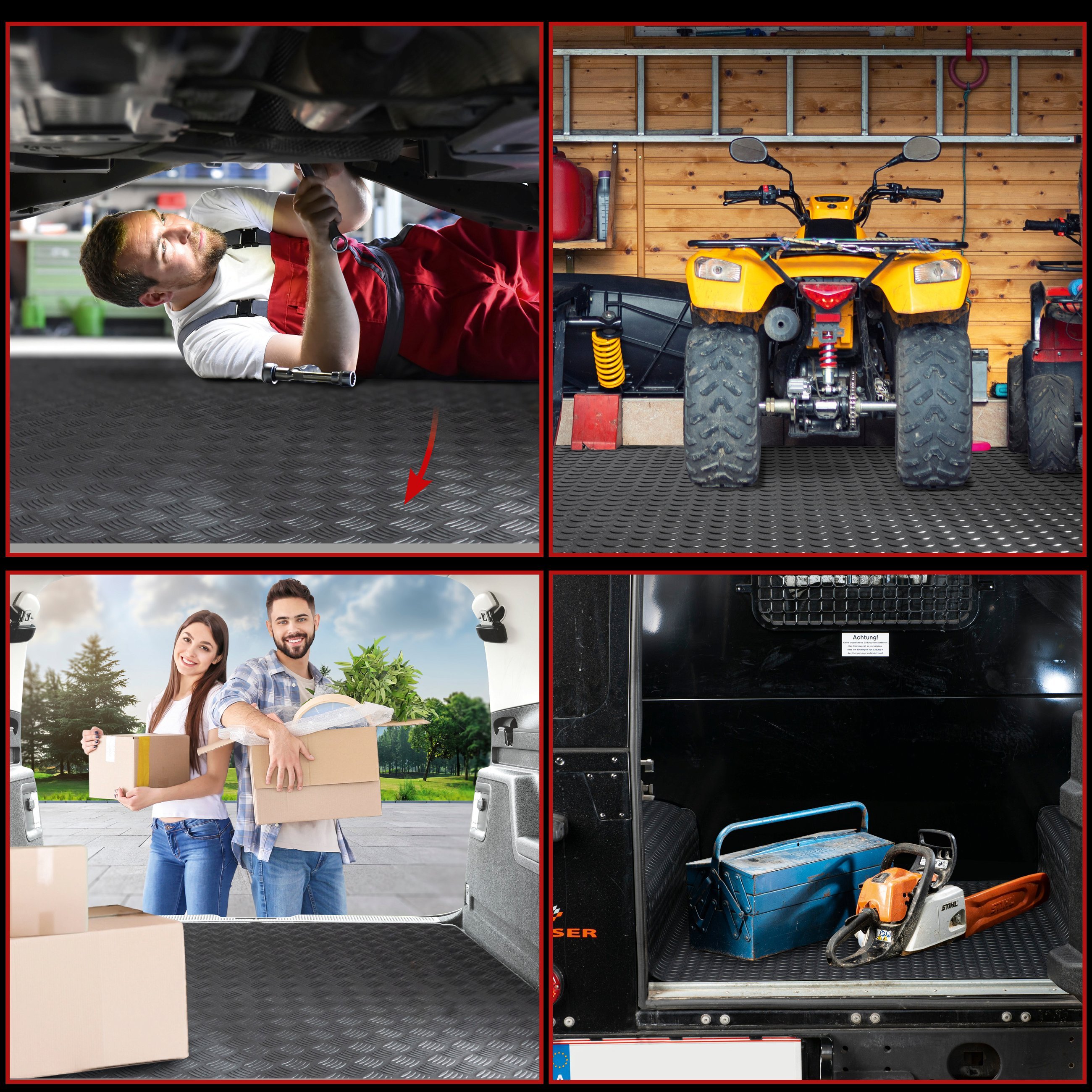 Car mat Coin 100x250 cm universal black