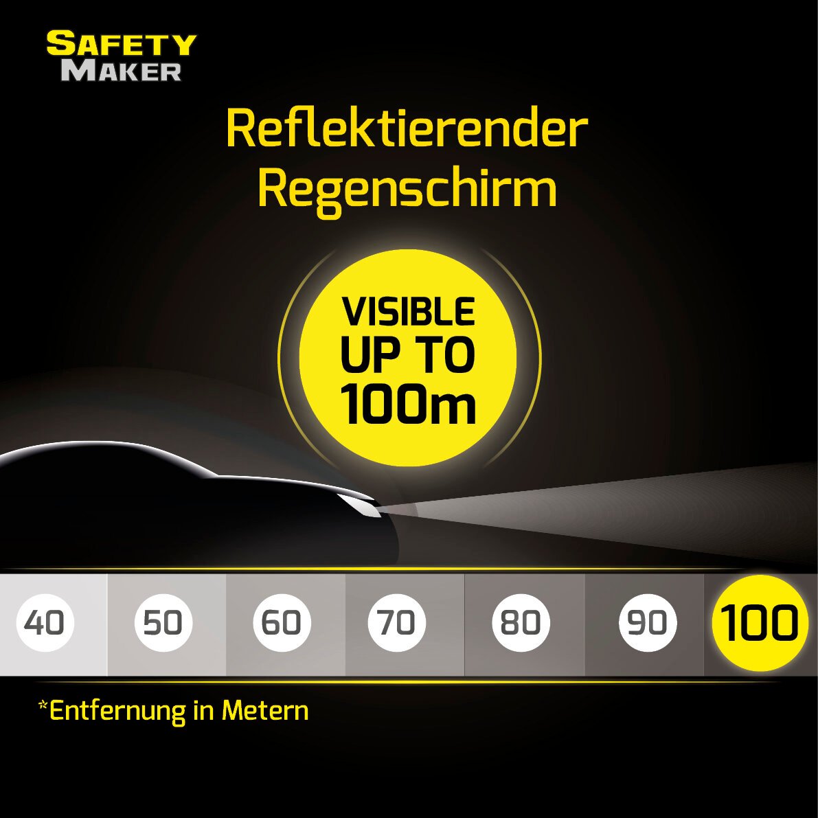 Reiseschirm reflektierend silber