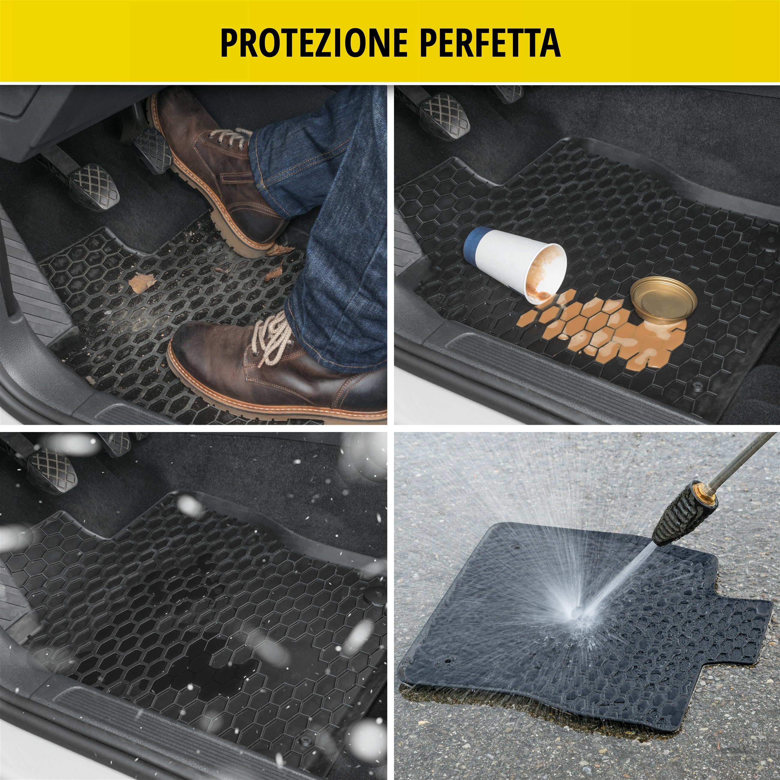 Tappetini in gomma DirtGuard su misura per Hyundai i30 (FD) 10/2007-06/2012, KIA Ceed (ED) 12/2006-12/2012