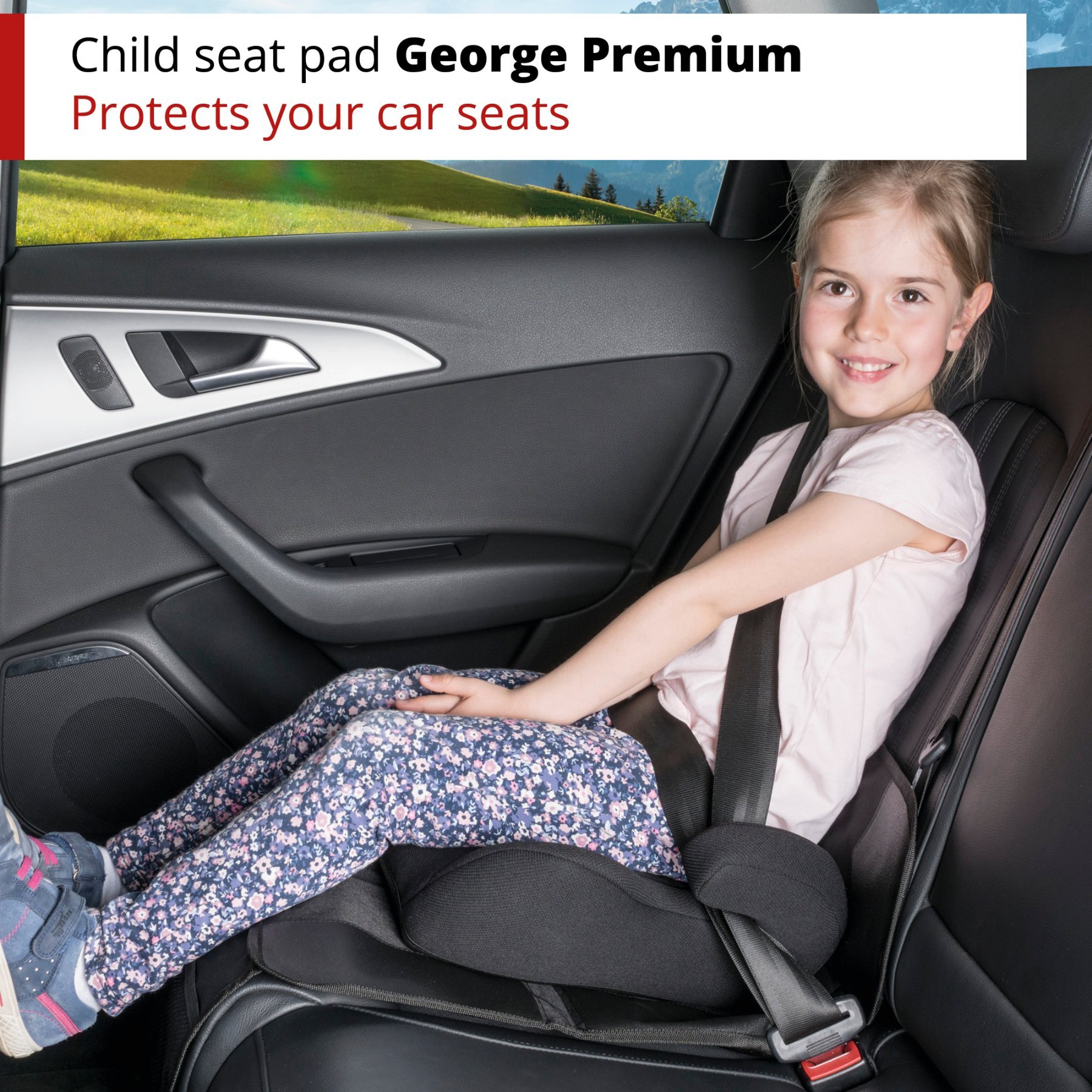 Child seat pad George Premium, protective pad child seat black