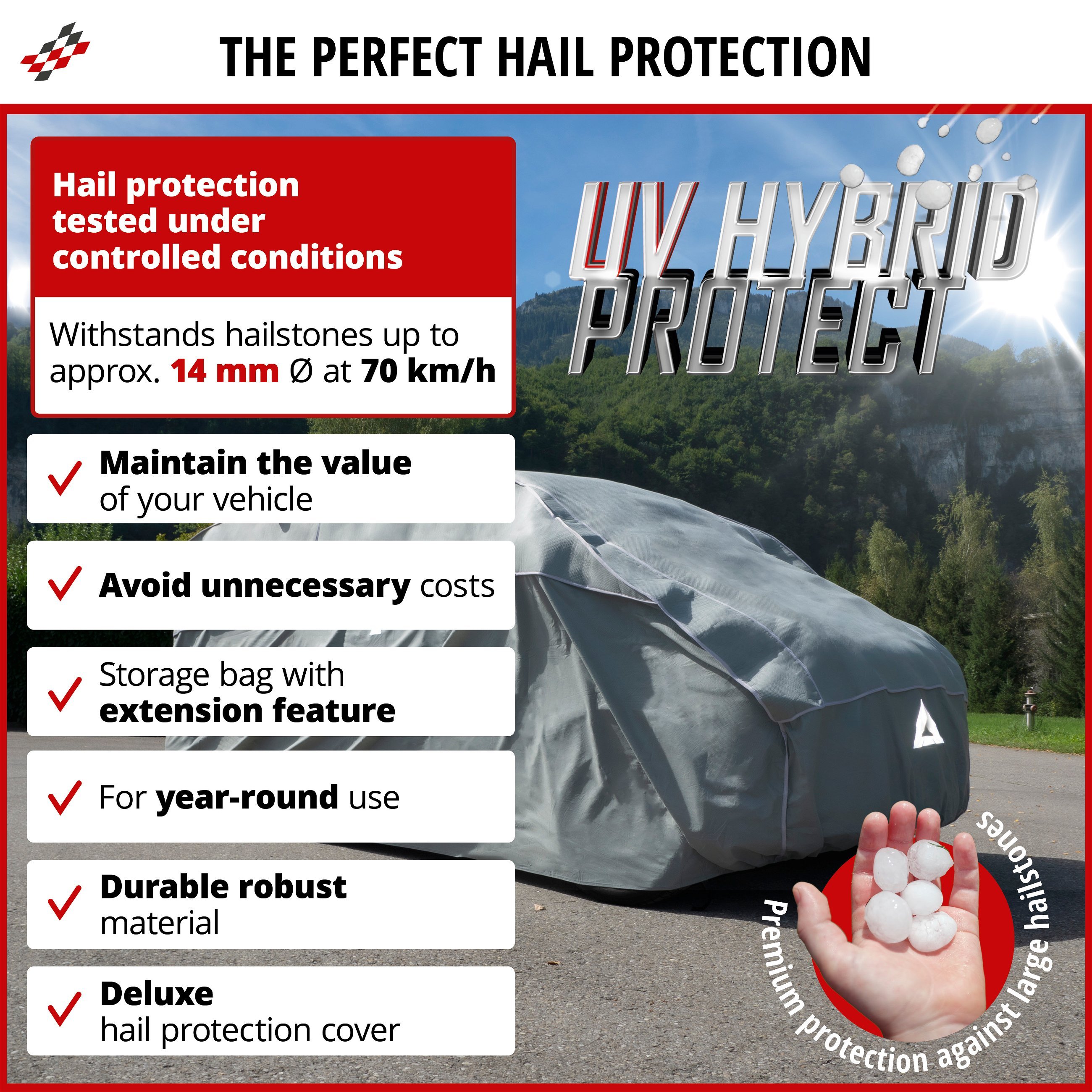 Bus hail protection cover Hybrid UV Protect size L