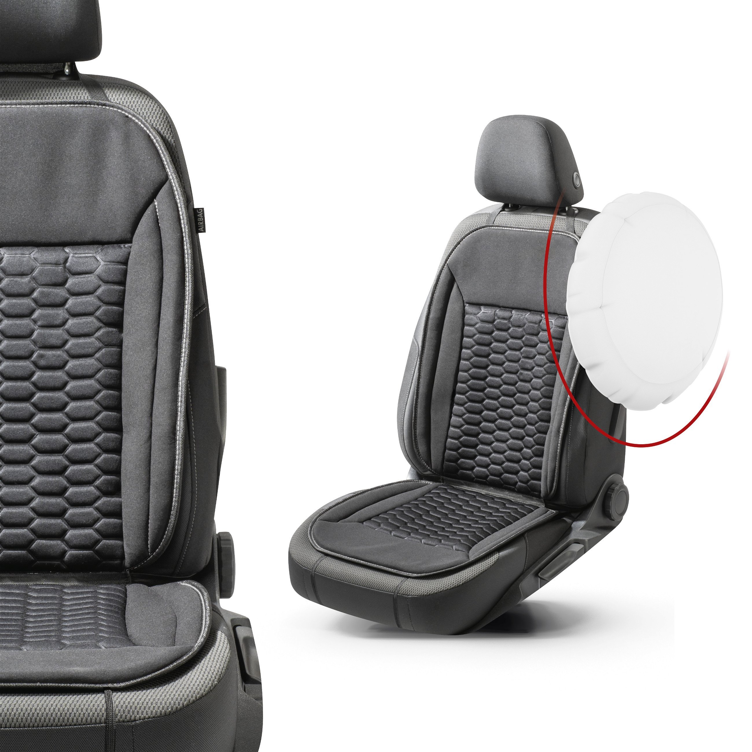 Car Seat cover Valtteri black/grey