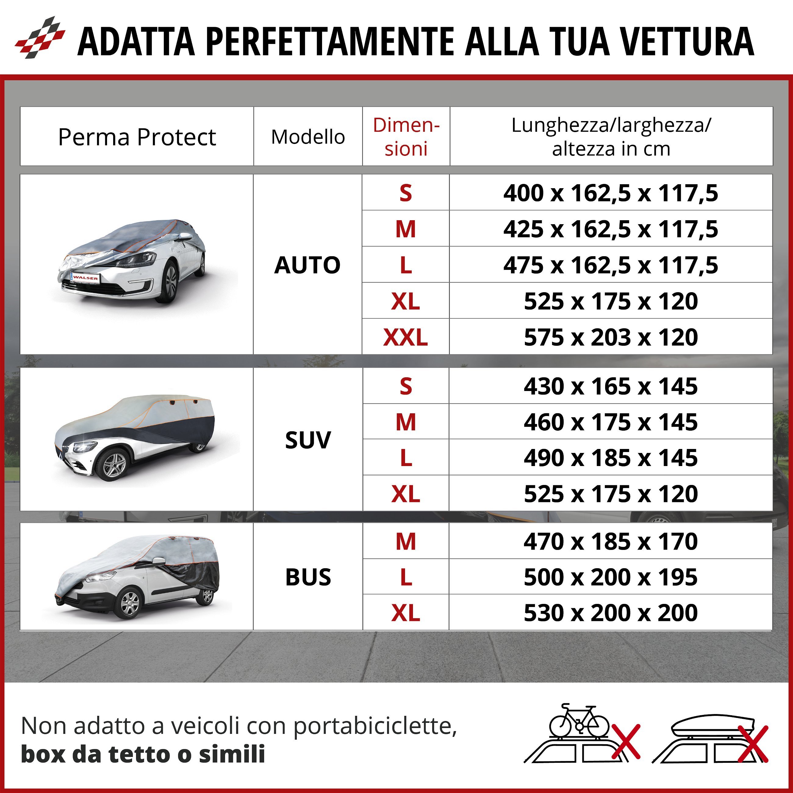 Telo Copriauto antigrandine Perma Protect SUV misura XL