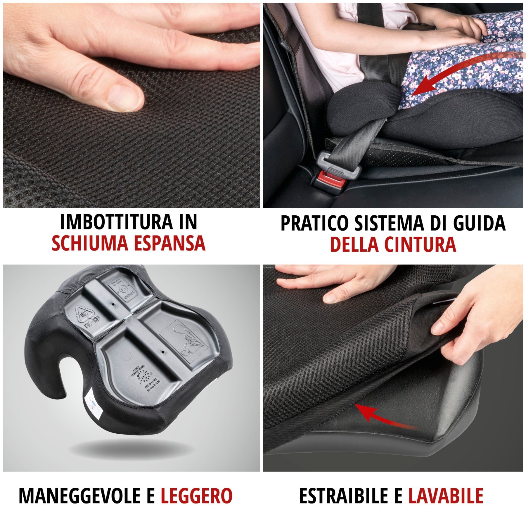 Rialzo per bambini Lino nero