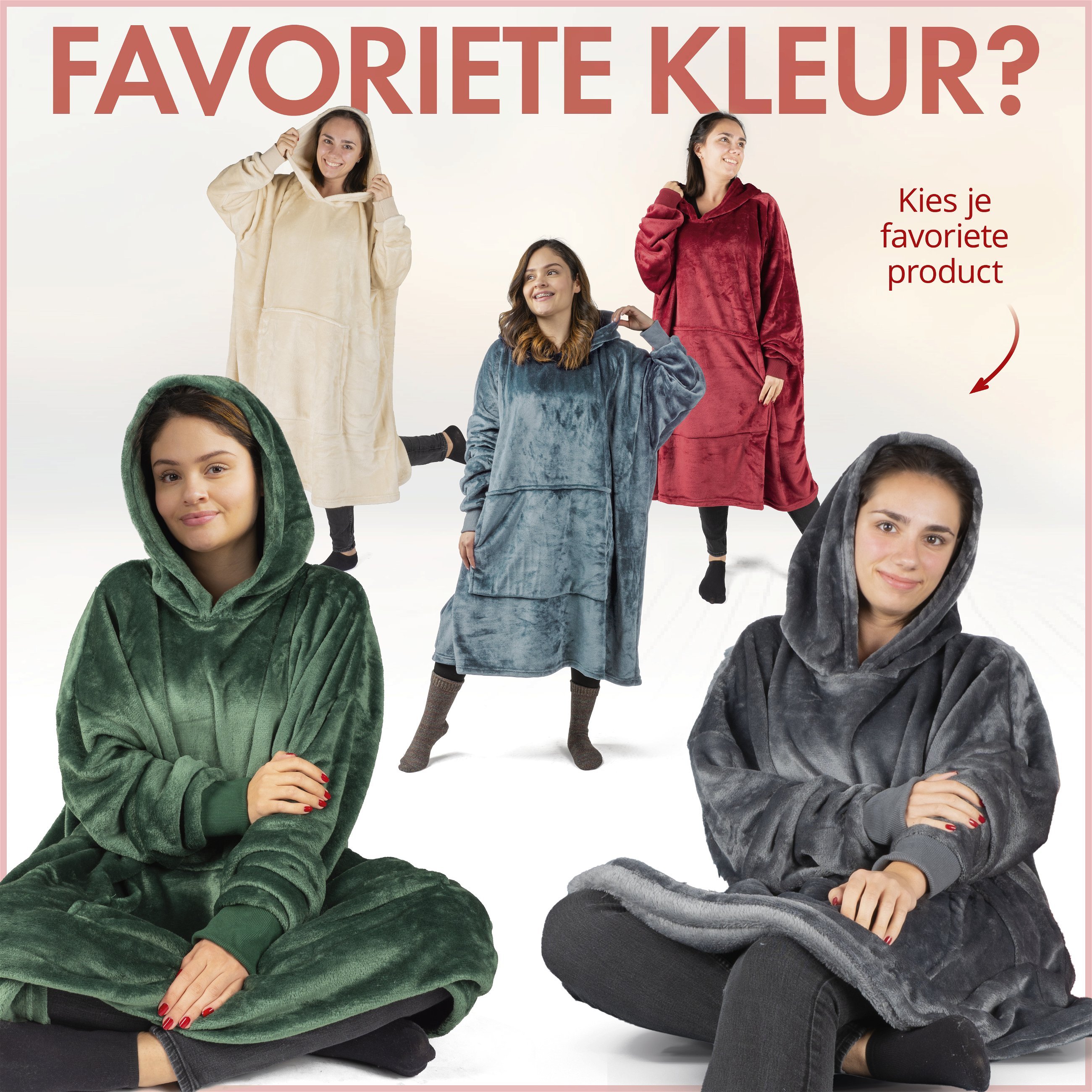 Snuggle Sweater, Hoodie Deken Snuggle, Oversize Hoodie Dames, Deken Hoodie Heren, Deken Sweater 104x102 cm blauw