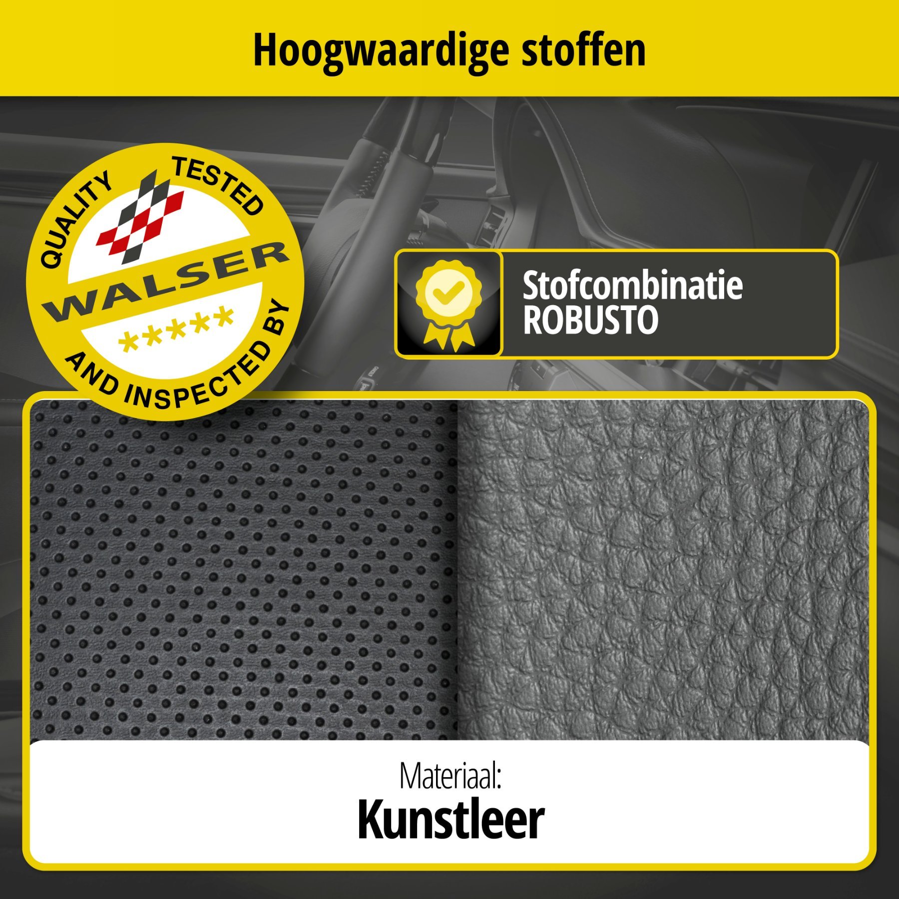 Auto stoelbekleding Robusto geschikt voor Opel Astra 06/2015-Vandaag, 2 enkele zetelhoezen voor standard zetels