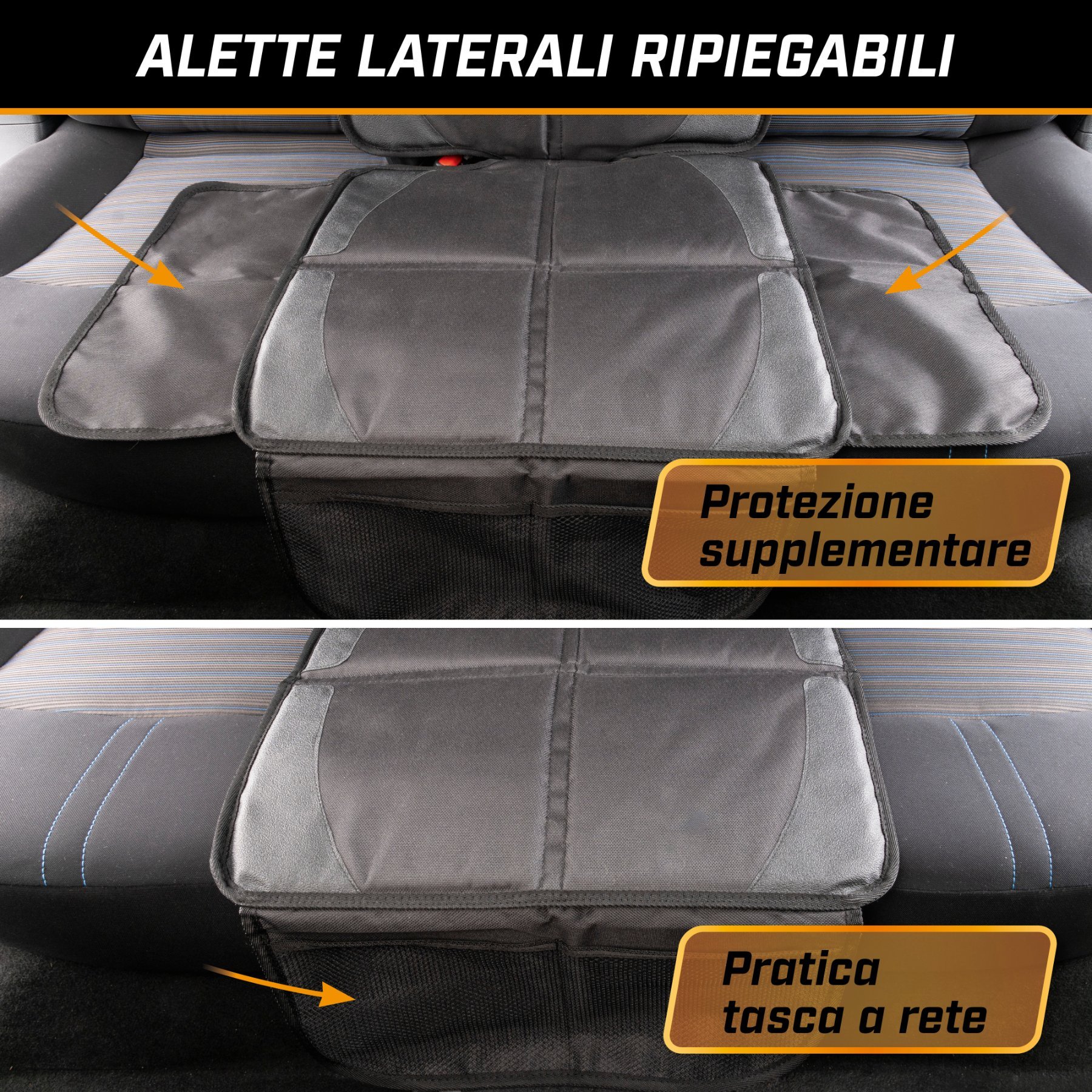Cuscino per seggiolino Protect XL, cuscinetto protettivo per bambini nero