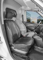 Passform Sitzbezug aus Kunstleder kompatibel mit Opel Combo (X12), Einzelsitz Beifahrer Armlehne innen