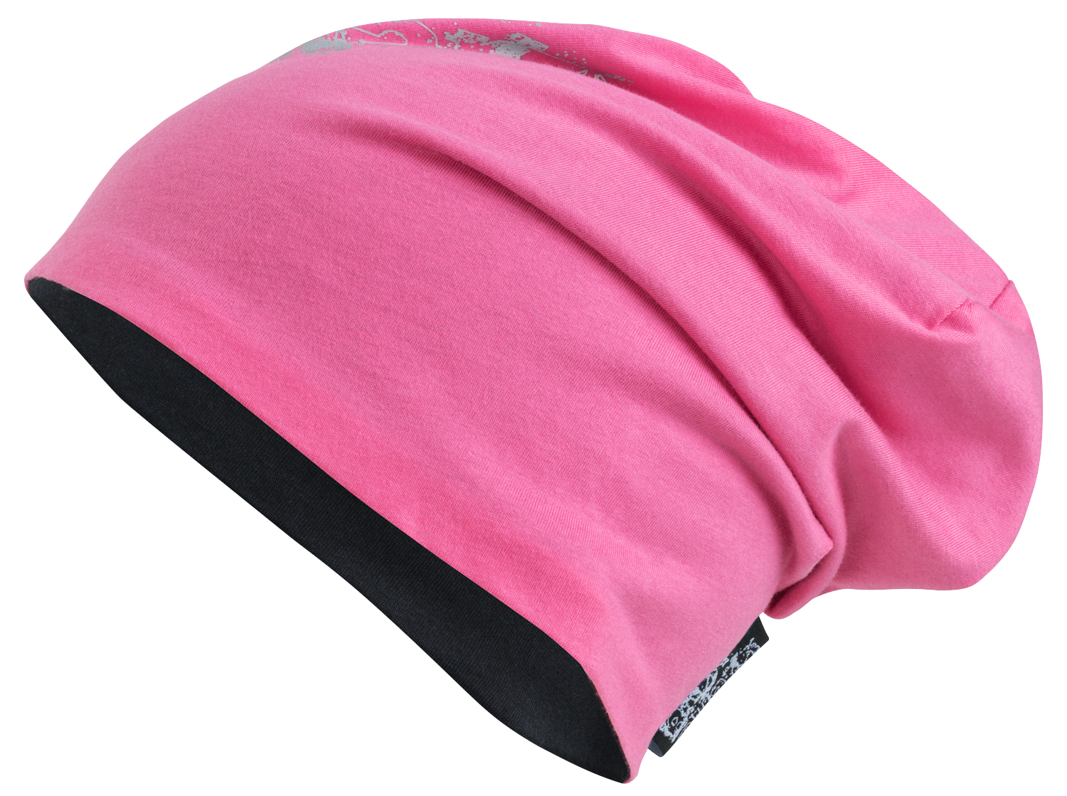 berretto reversibile, berretto, berretto sportivo riflettente rosa-argento