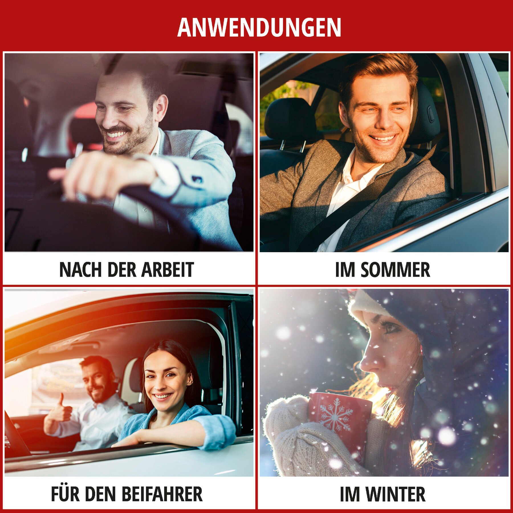 PKW-Sitzauflage CoolHeat, Auto-Sitzaufleger mit Heiz-, Kühl- und Massagefunktion schwarz