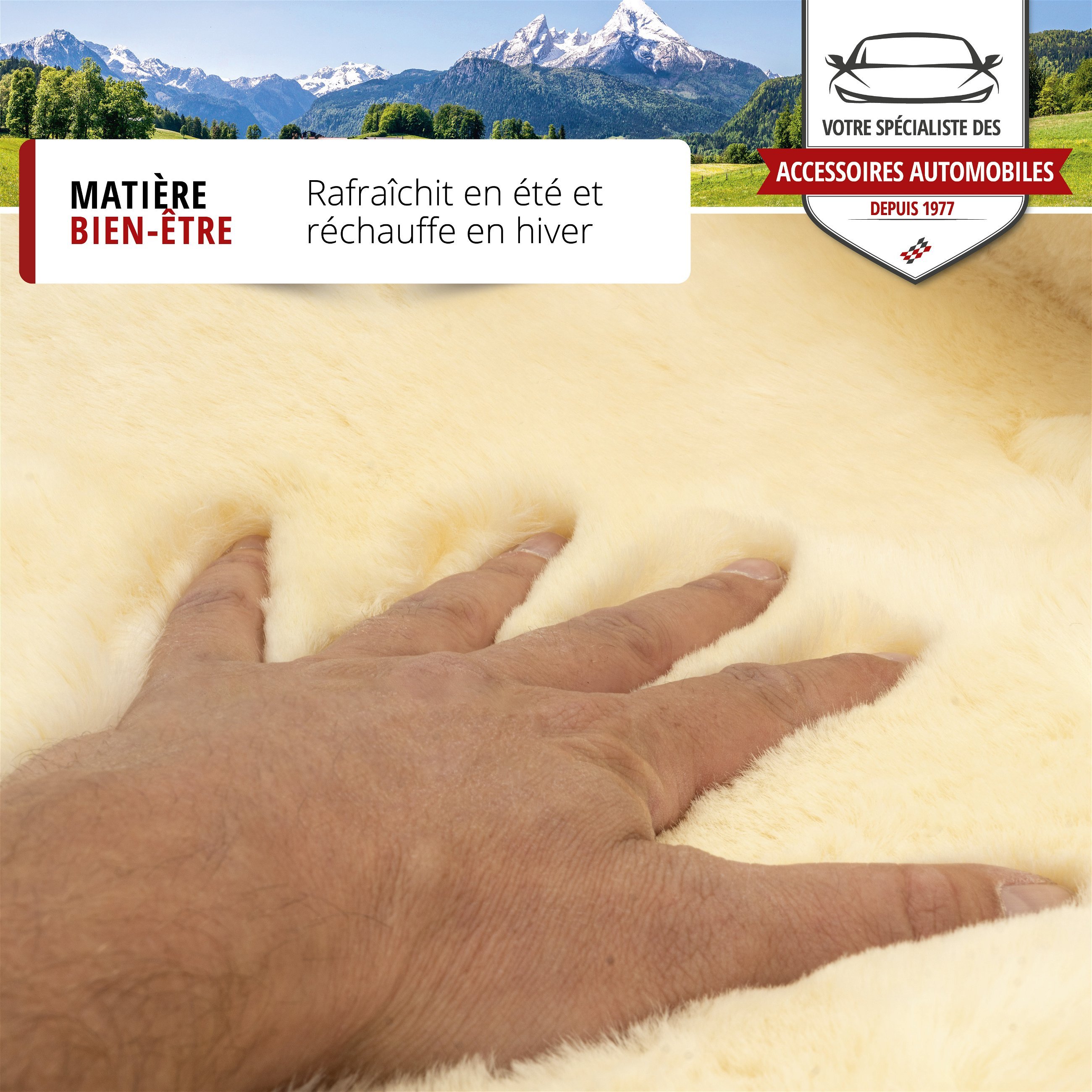 Housse de sièges Maya agneau beige
