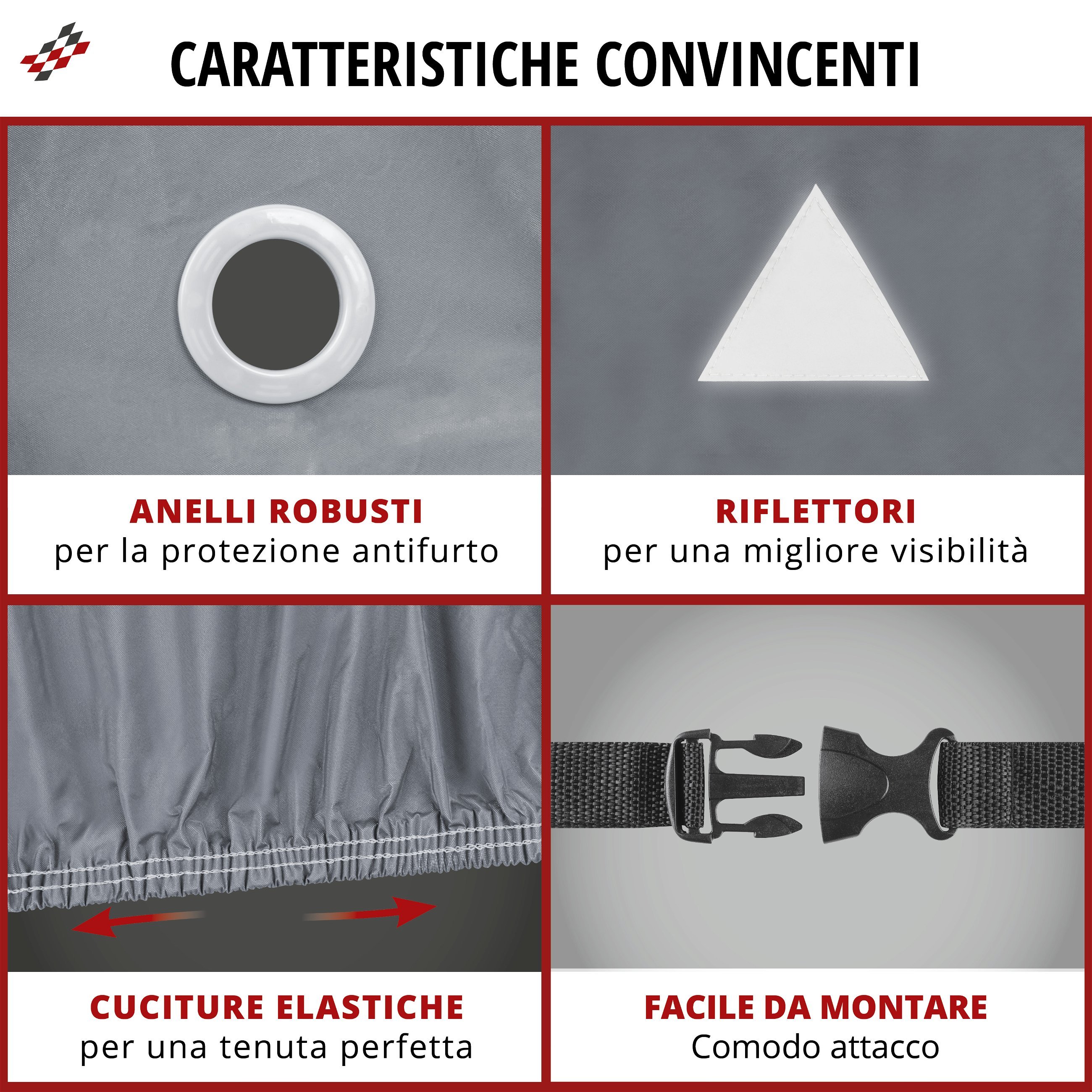Quad Cover Tarpaulin All Weather Plus, copertura per veicoli fuoristrada taglia S grigio