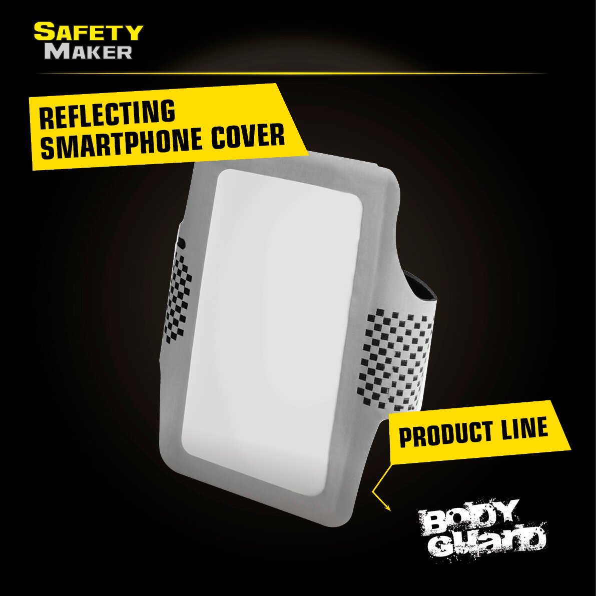 Sport smartphone case silver-black