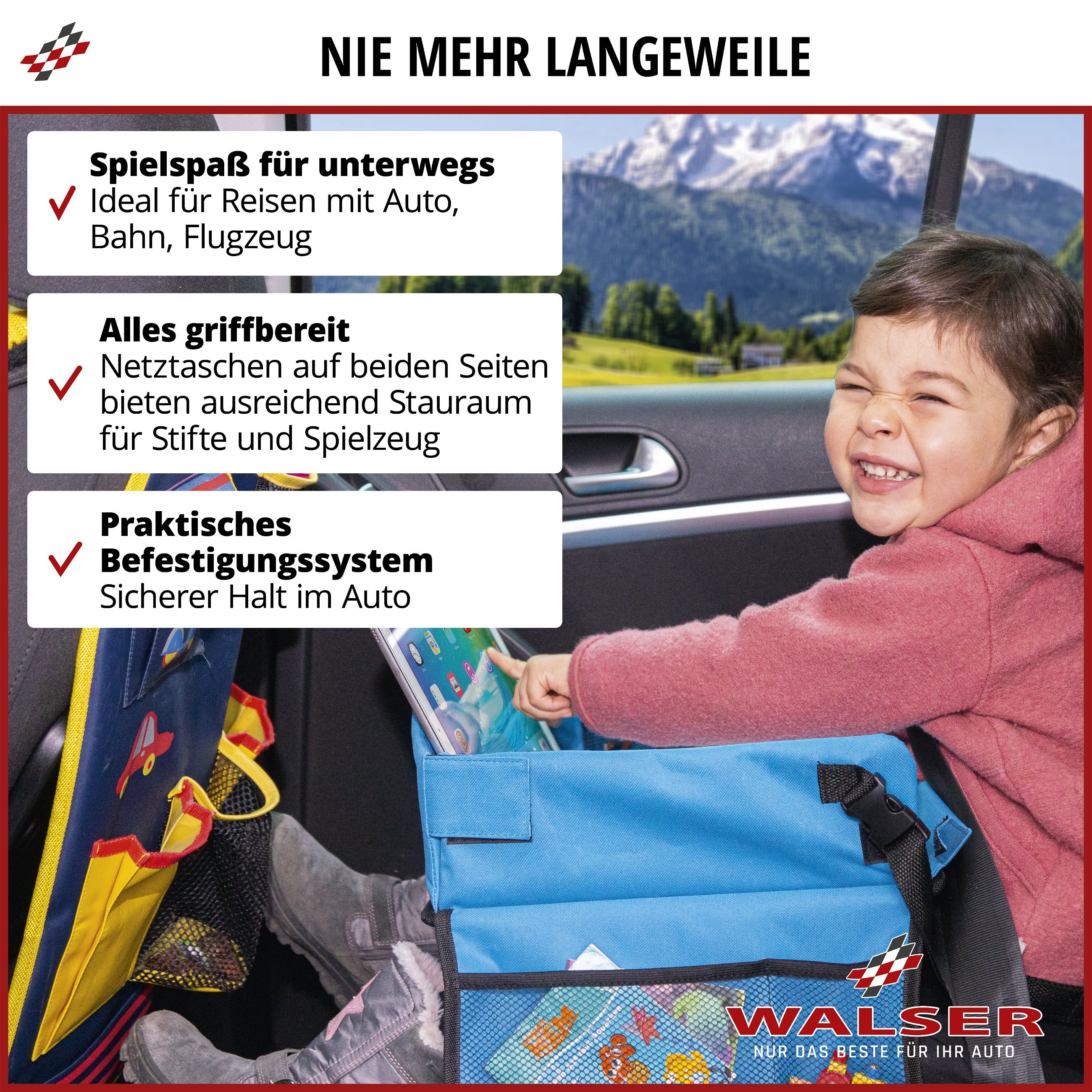 Kinder-Reisespieltisch-Auto mit Tablethalterung blau |  Kinder-Reisespieltisch-Auto mit Tablethalterung blau | Kindersitz Zubehör |  Kids & Co | Walser Online Shop