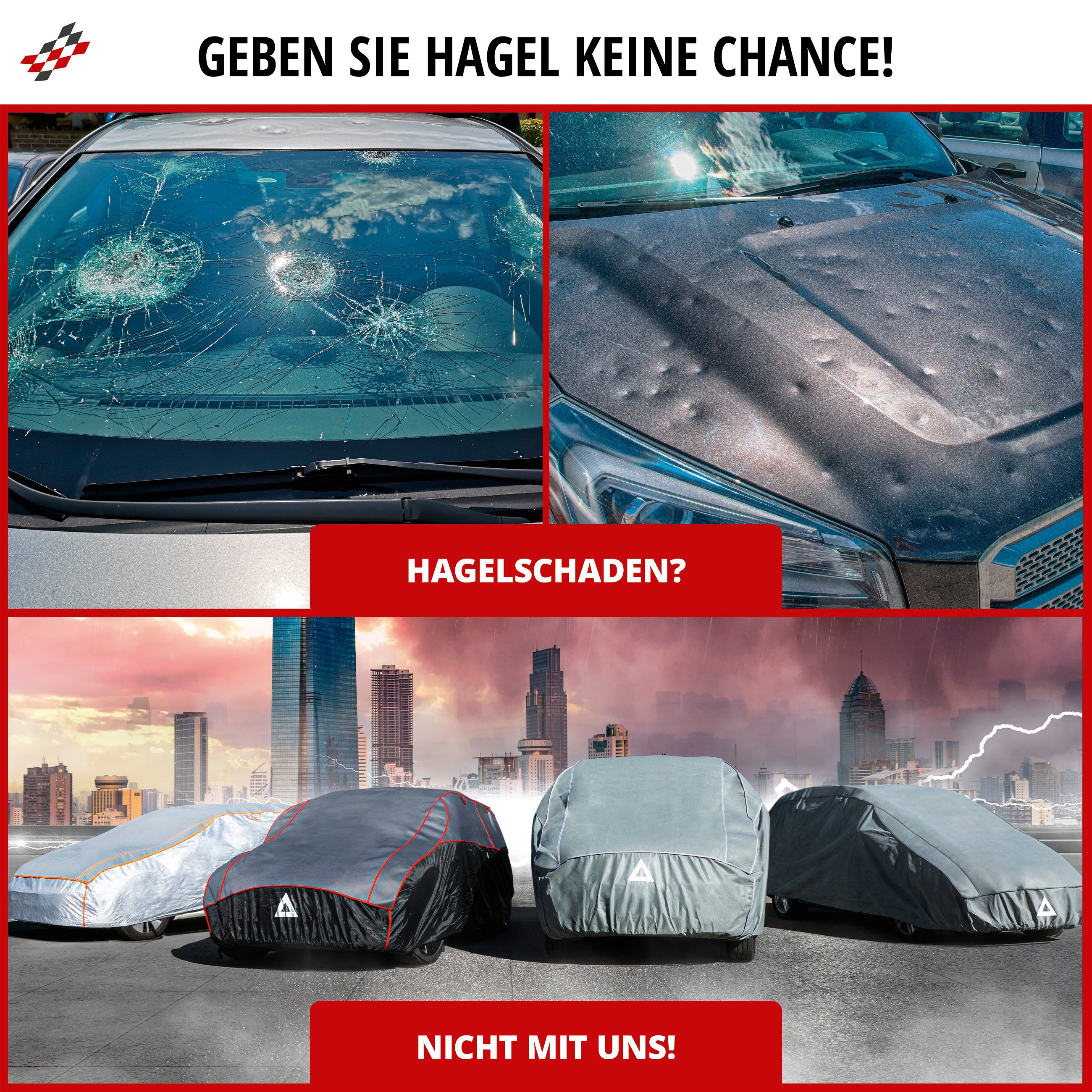 Bus Hagelschutzplane Hybrid UV Protect, Transporter-Hagelschutzgarage Größe L