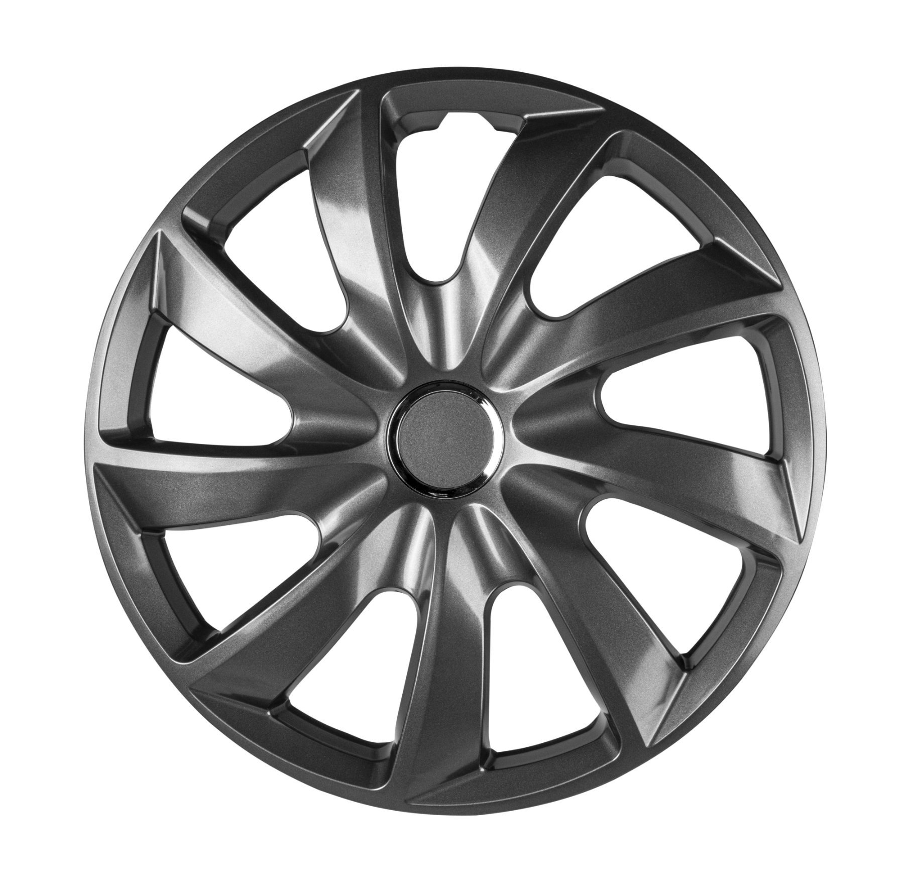 Wheel covers Turbine 15", 4 piece graphite