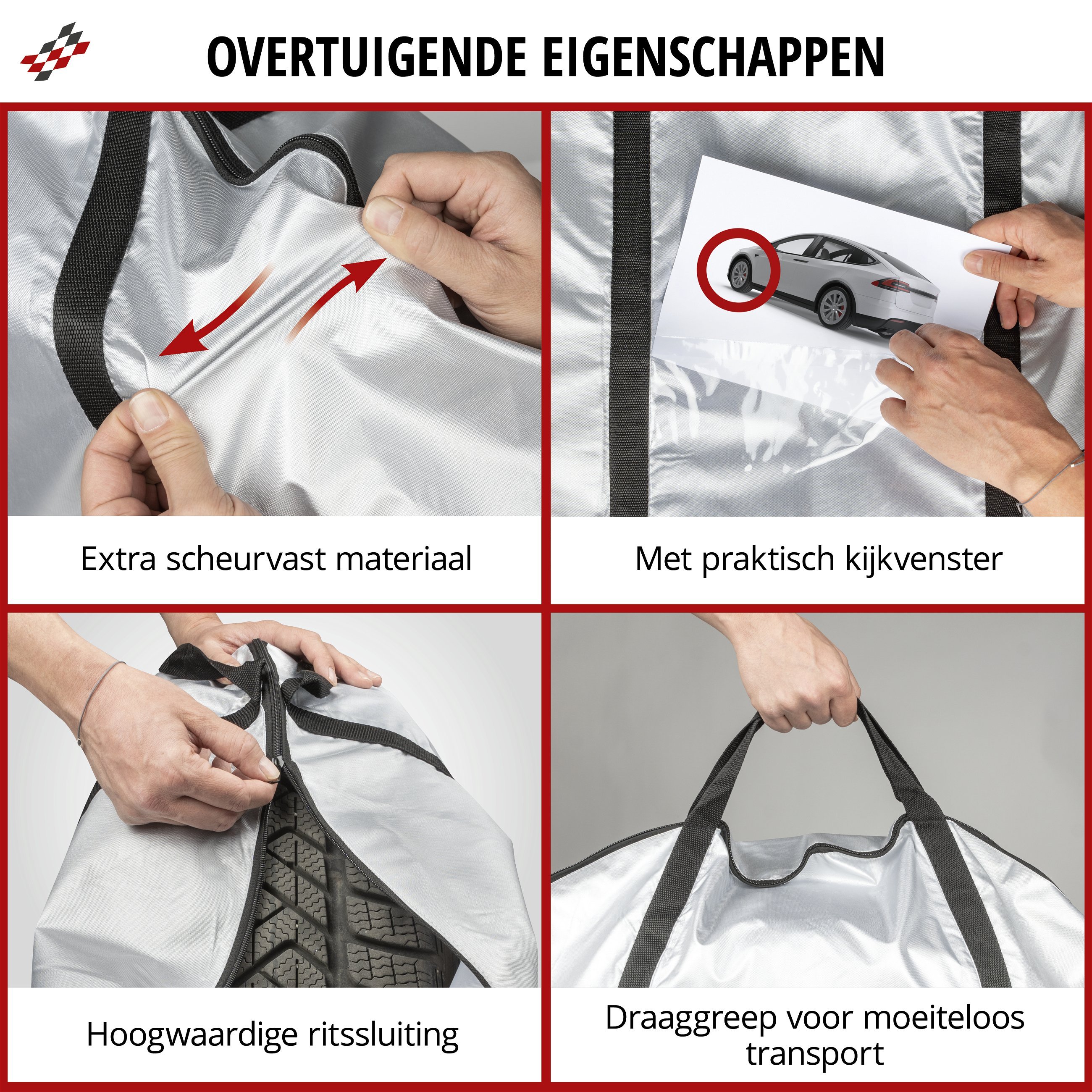 Banden opbergzak set van 2 maat XL, robuuste en waterdichte banden beschermhoes, bandentas met rits 19-20 inch