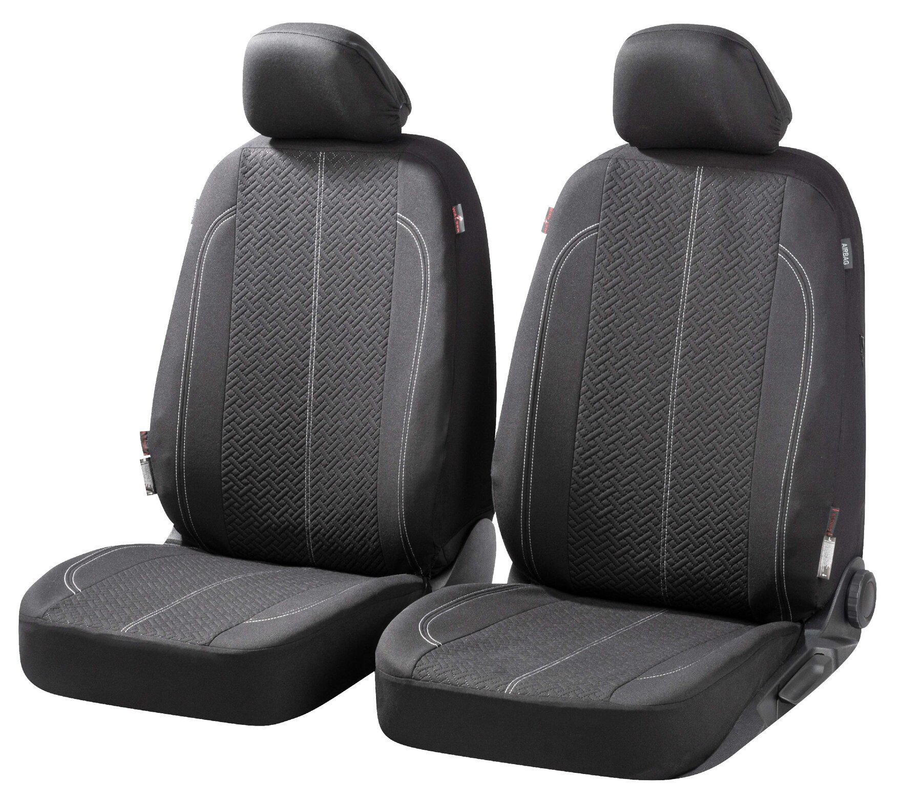 ZIPP IT Car seat covers Tratto for two front seats with zip-system black