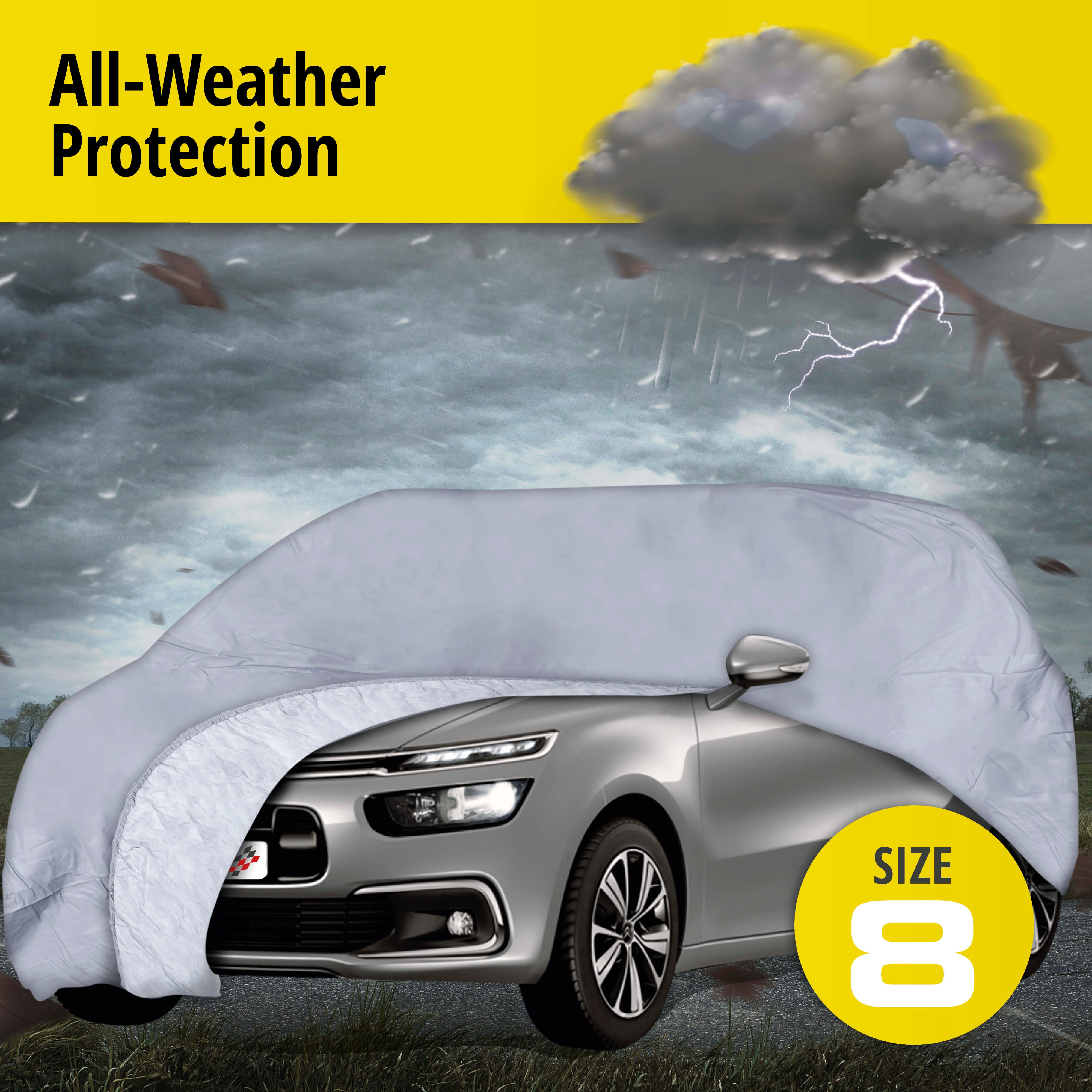 Car tarpaulin All Weather Premium size 8 grey