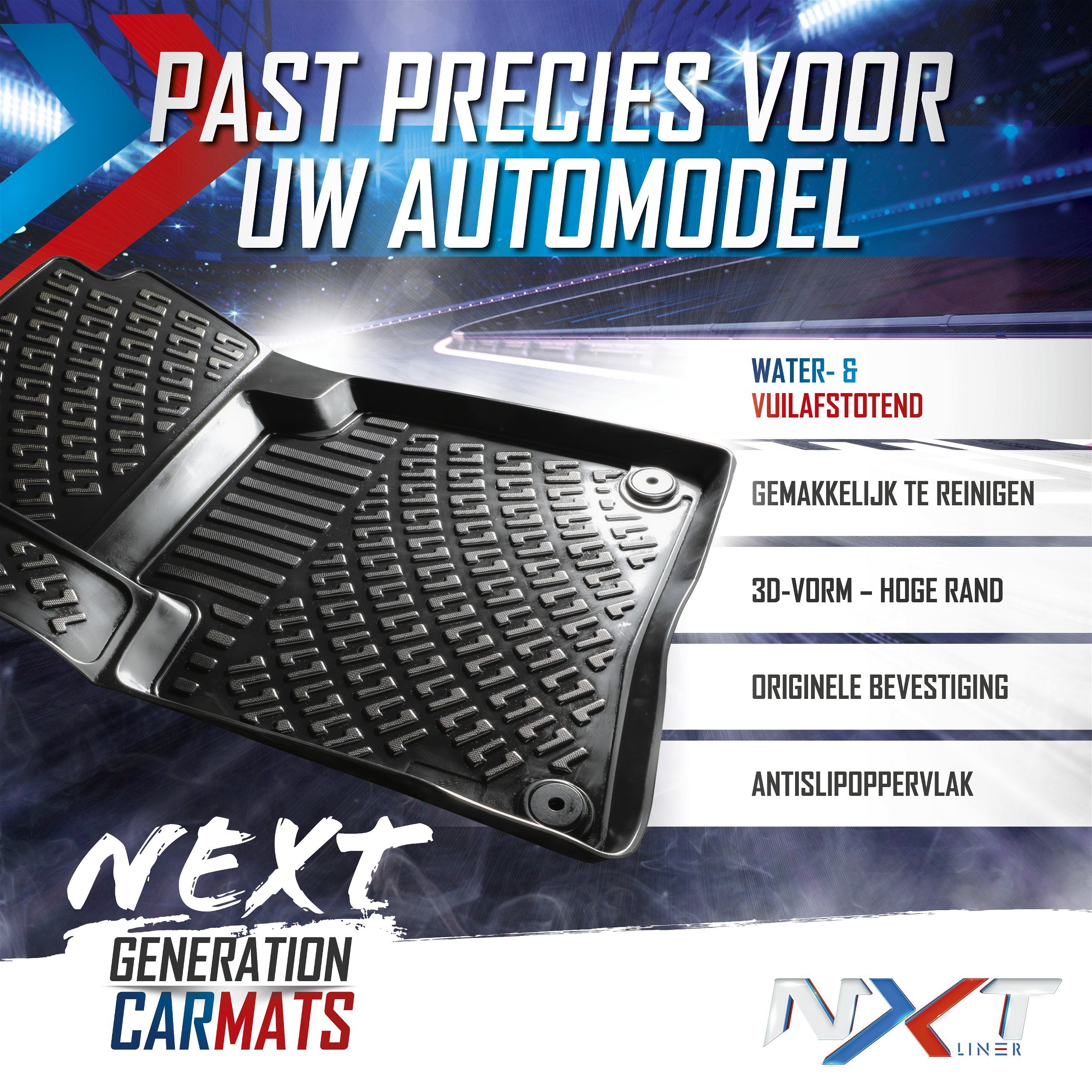 Rubberen Voetmatten NXT geschikt voor VW Touran (5T1) 05/2015-Vandaag