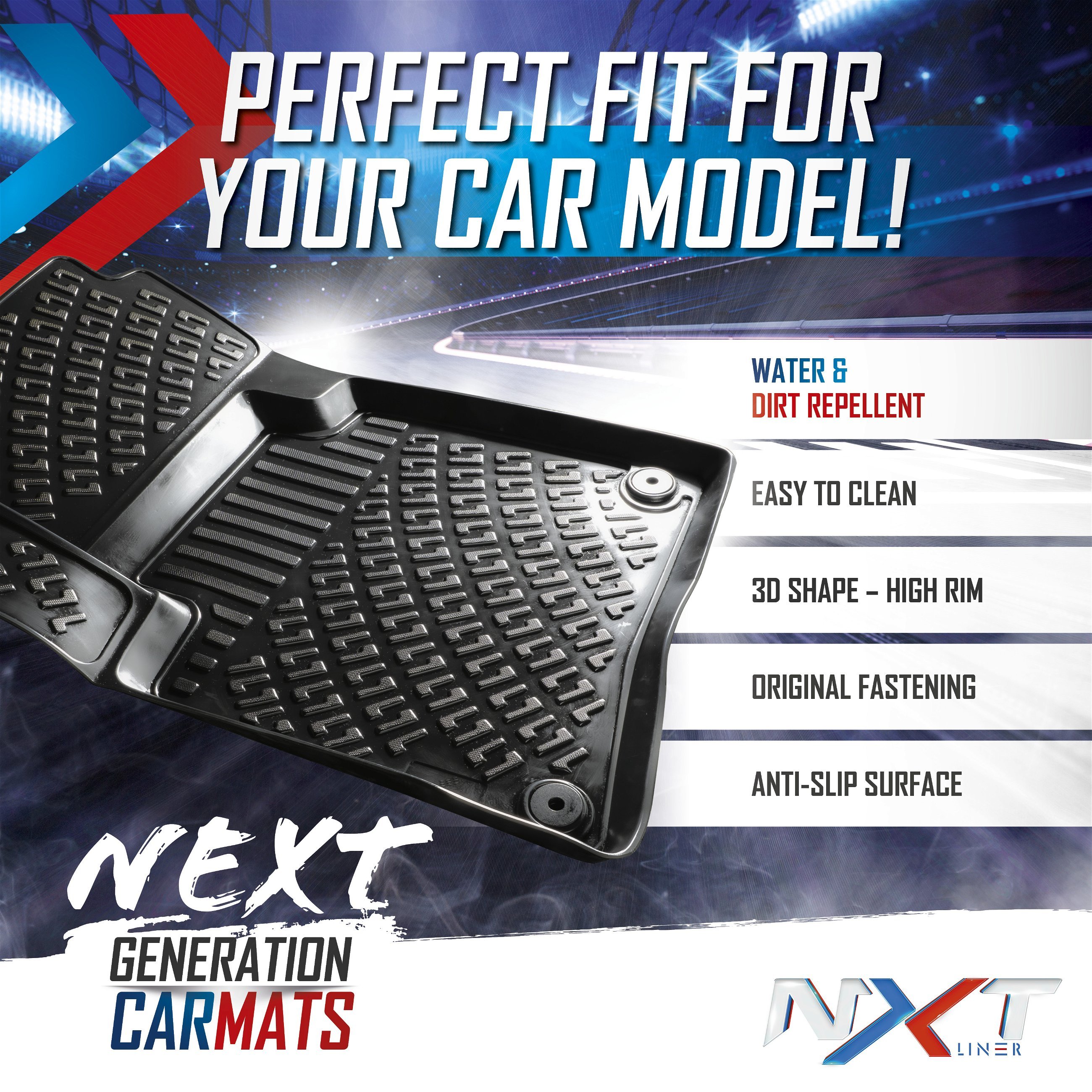 NXT Rubber Mats for VW Tiguan Allspace (BW2) 03/2017-Today