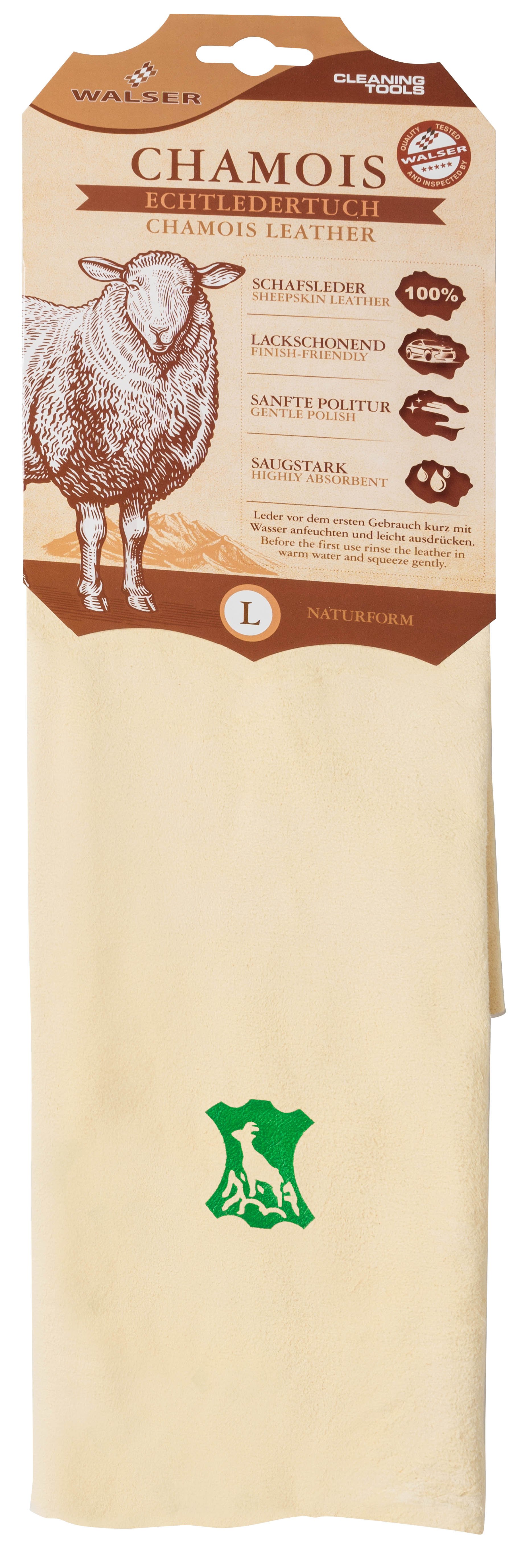 Tessuto di camoscio beige, 68 x 45 cm forma naturale
