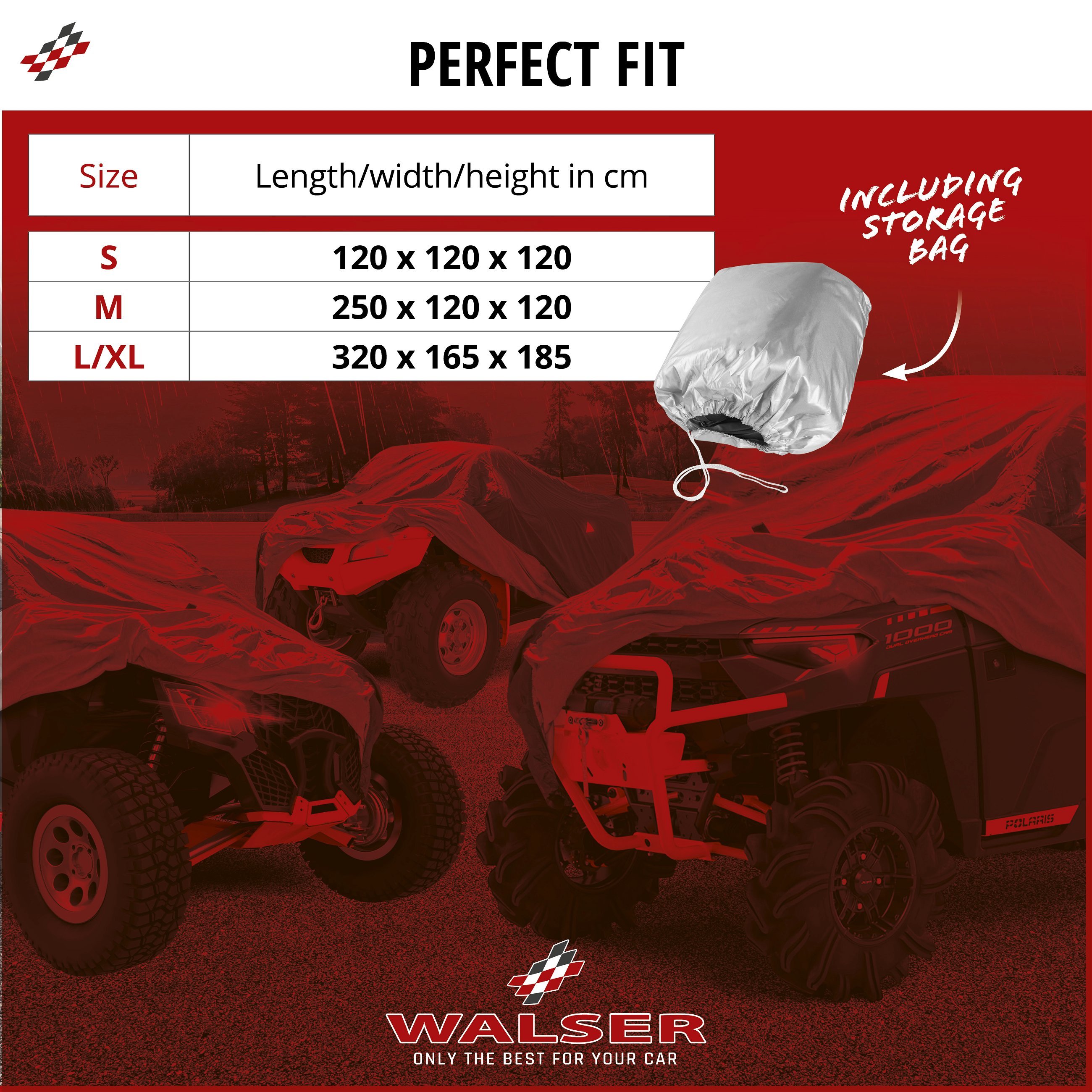 Quad Cover All Weather Plus, Cover for Off-Road Vehicles size M grey