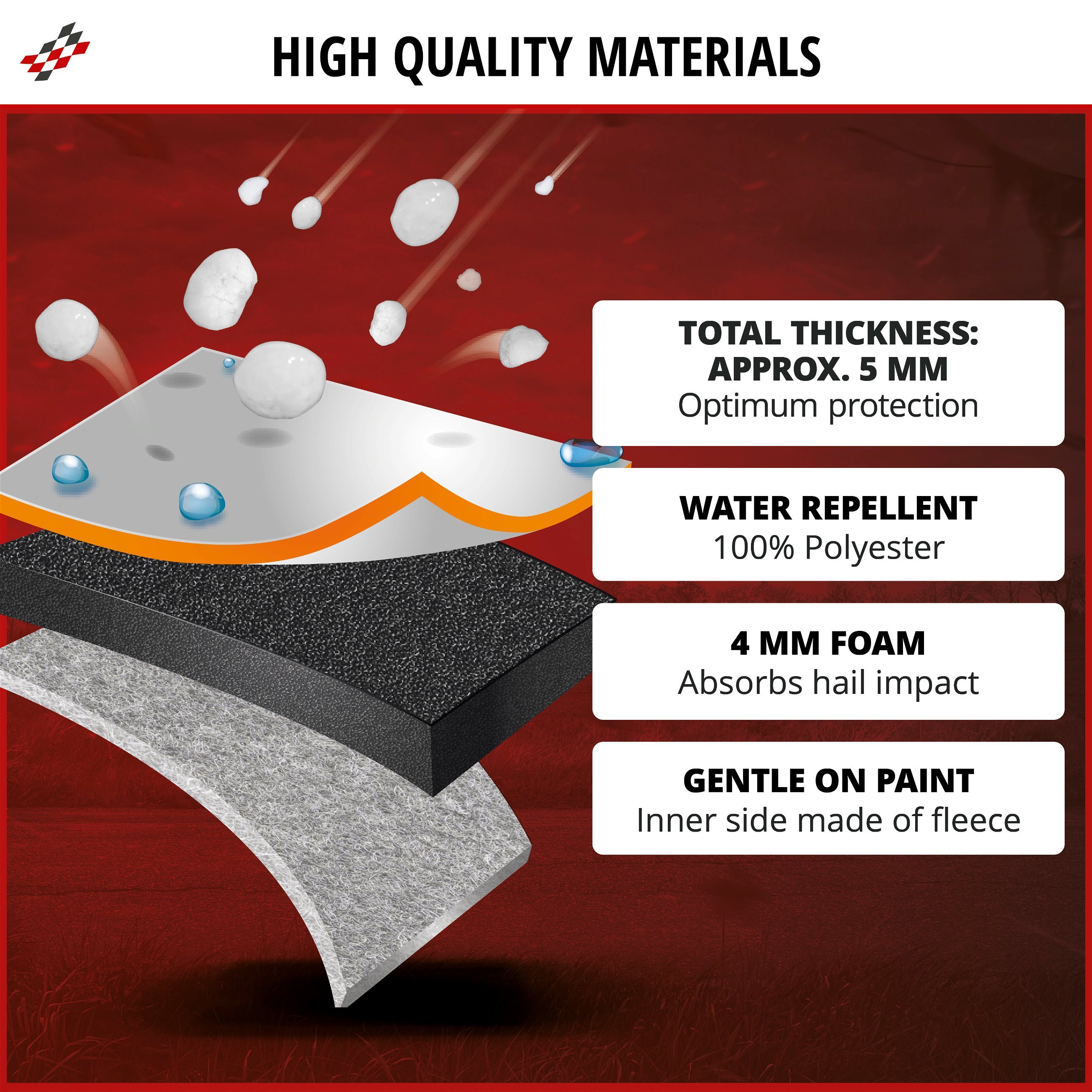 Car hail protection tarpaulin Perma Protect size L