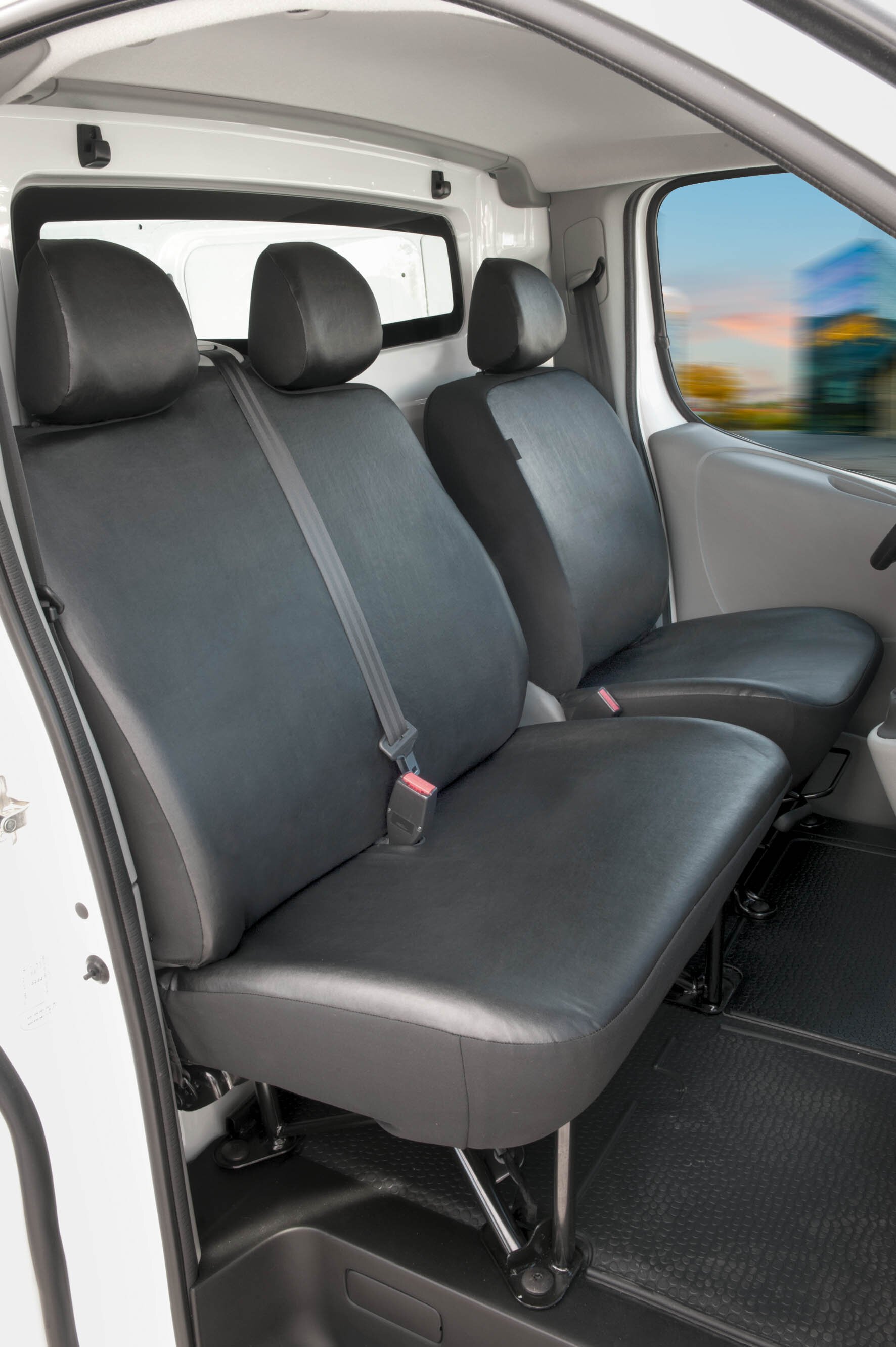 Housse de siège Transporter en simili cuir pour Renault Trafic II, Opel  Vivaro, Nissan Primastar, siège simple et double, Housses de siège pour  Nissan Primastar