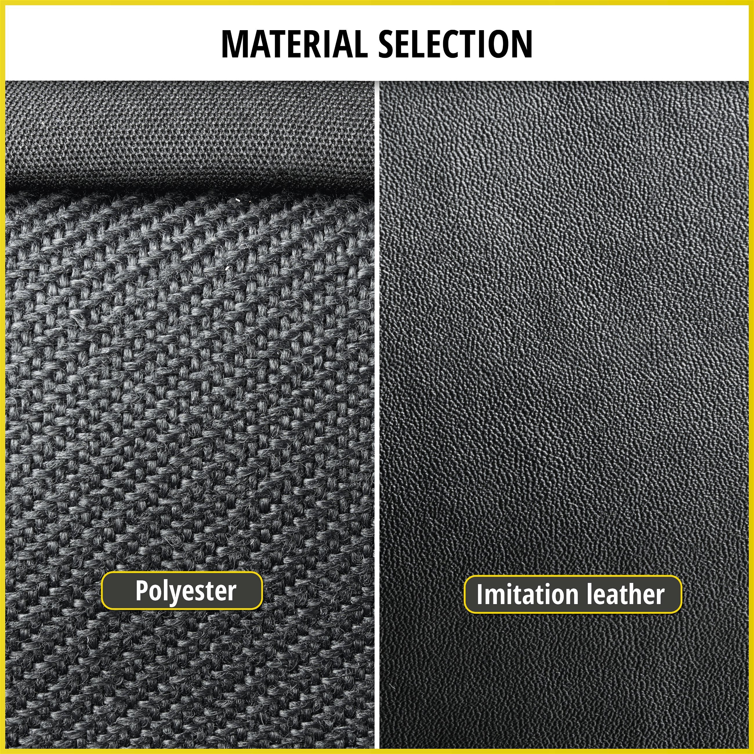 Seat cover made of imitation leather for VW T5, single seat cover front with recess for armrest