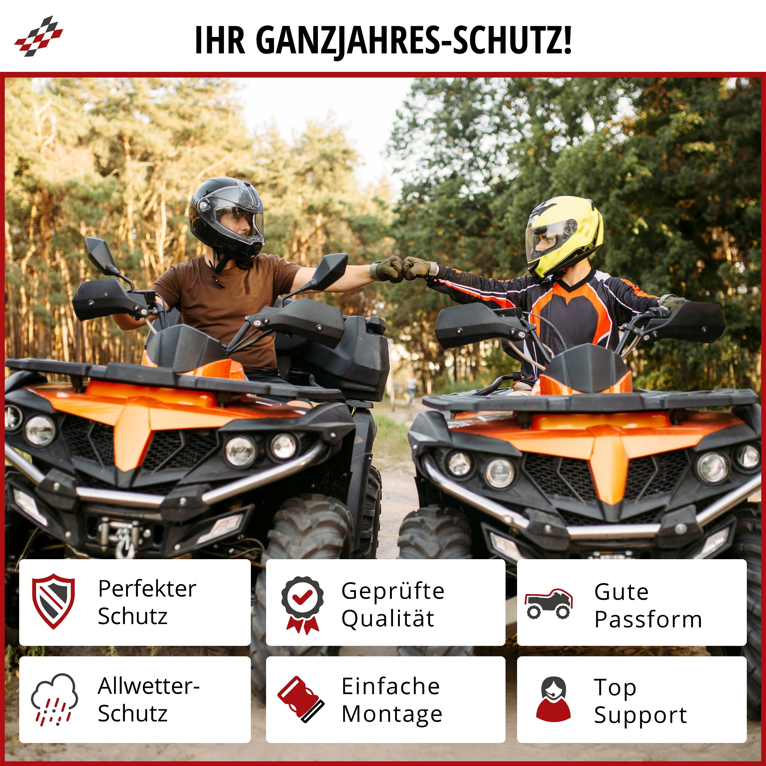 Quad Abdeckplane All Weather Plus, Abdeckung für Geländefahrzeuge Größe M grau