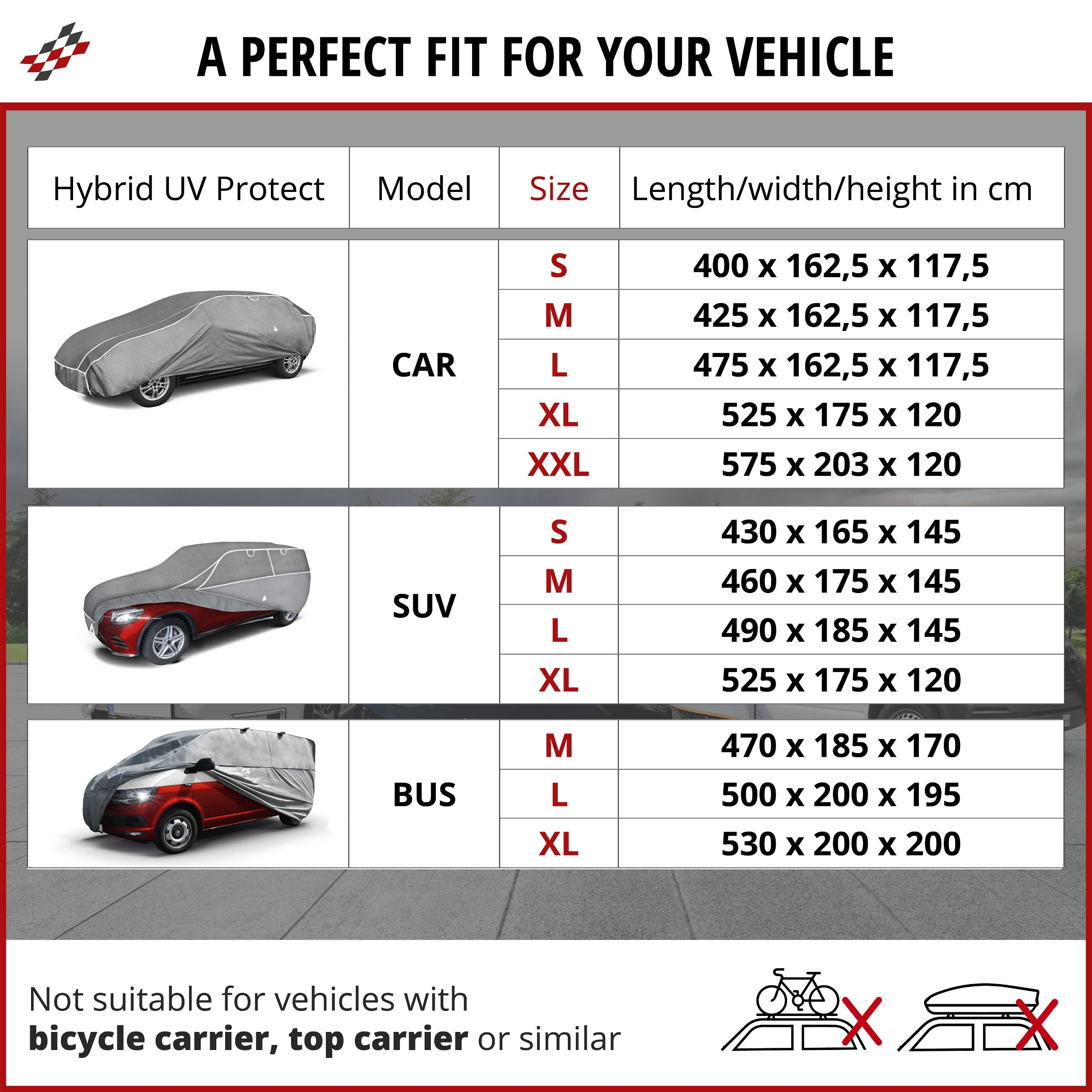 Car hail protection cover Hybrid UV Protect size XXL