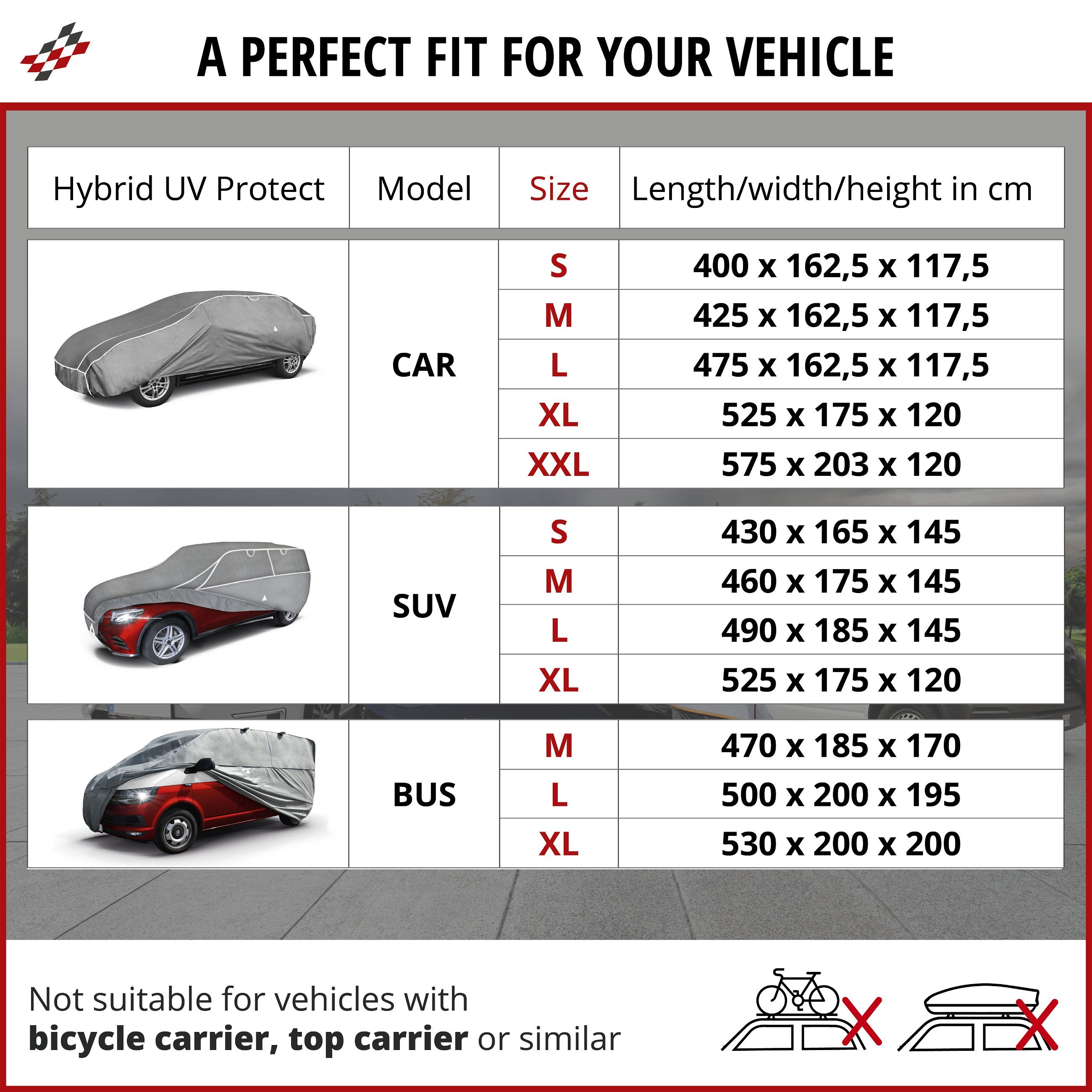 Car hail protection cover Hybrid UV Protect SUV size L | Hail protection  covers | Covers & Garages | Walser Online Shop