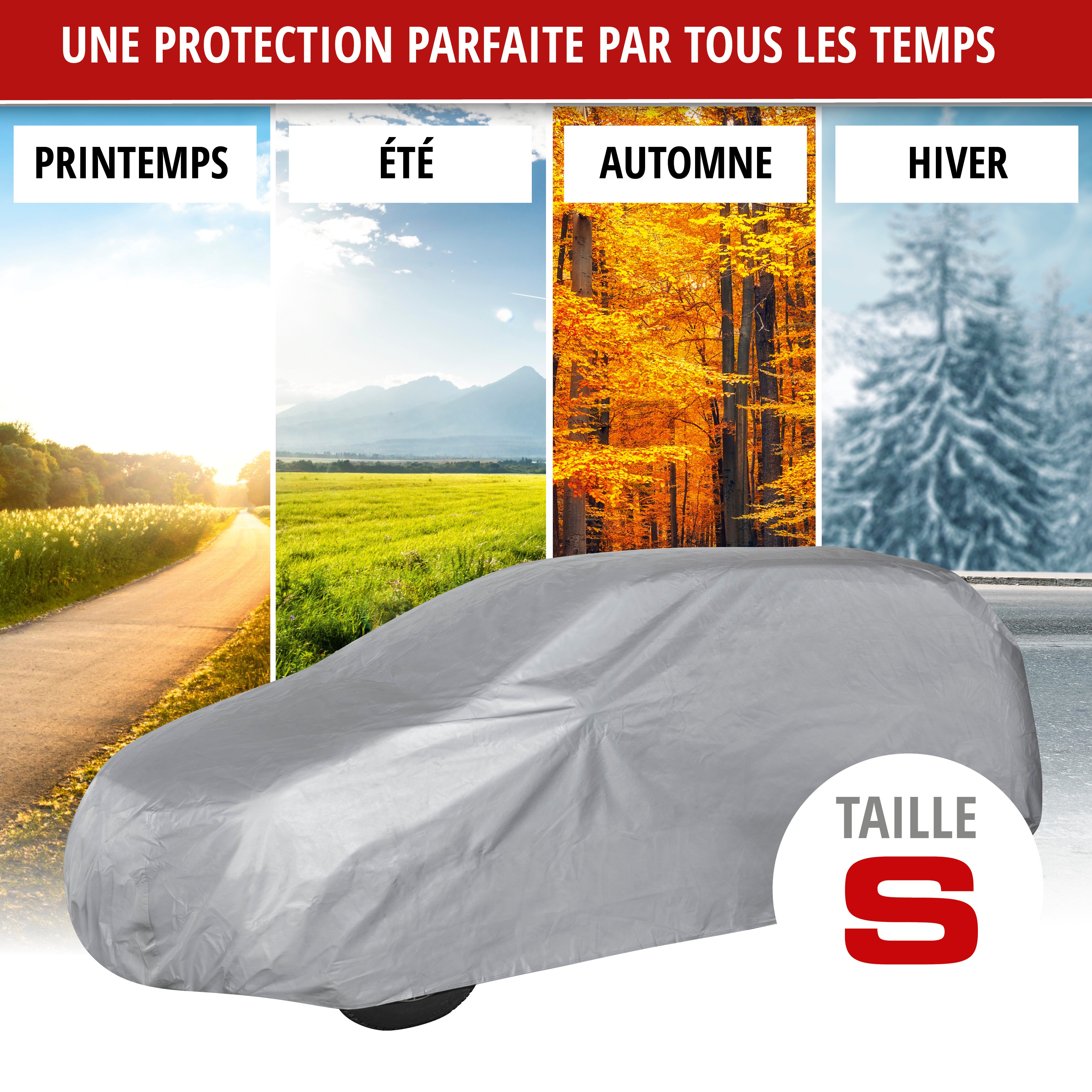Bâche pour voiture All Weather Light SUV pleine grandeur garage S gris clair