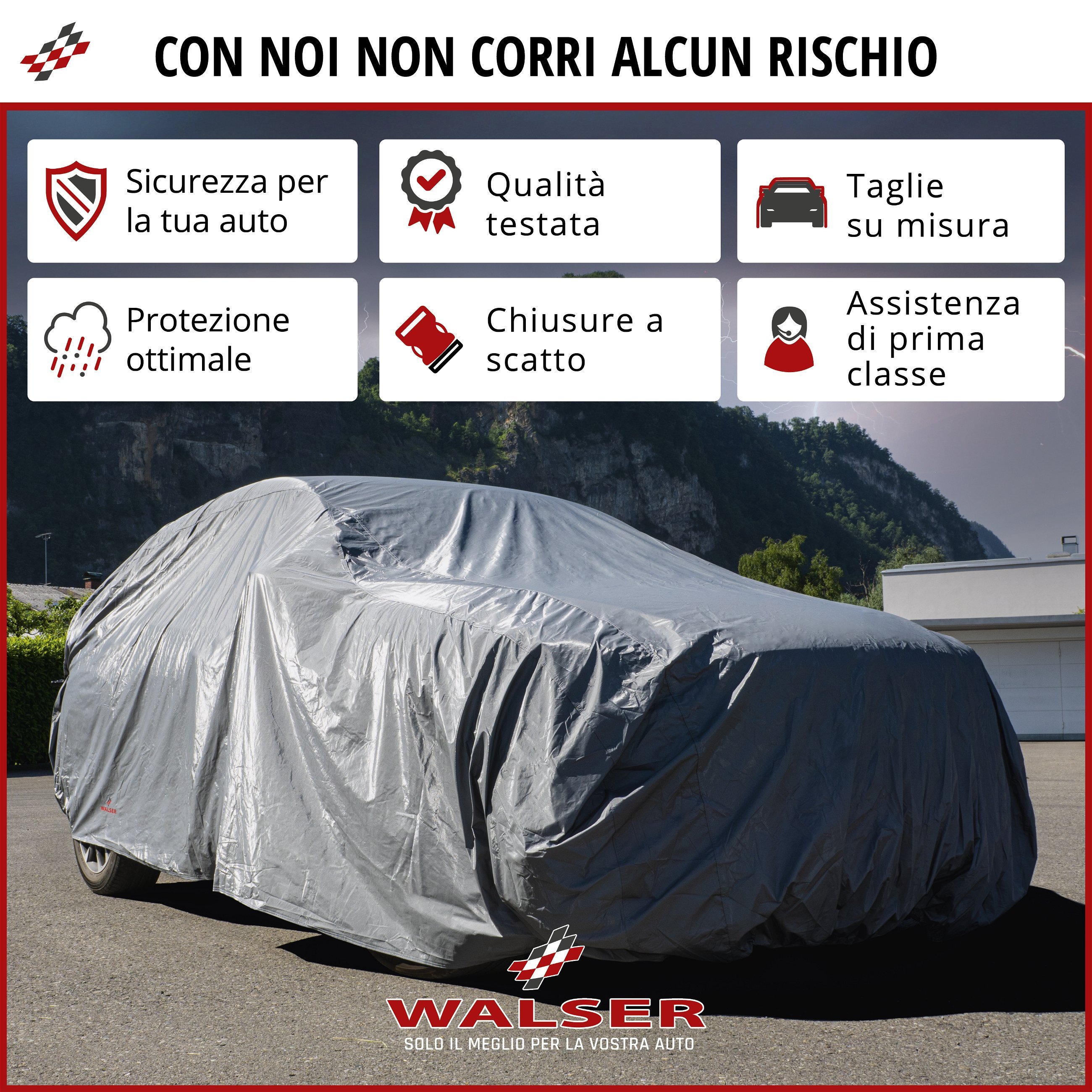 Telone protettivo All Weather Plus dimensione M grigio