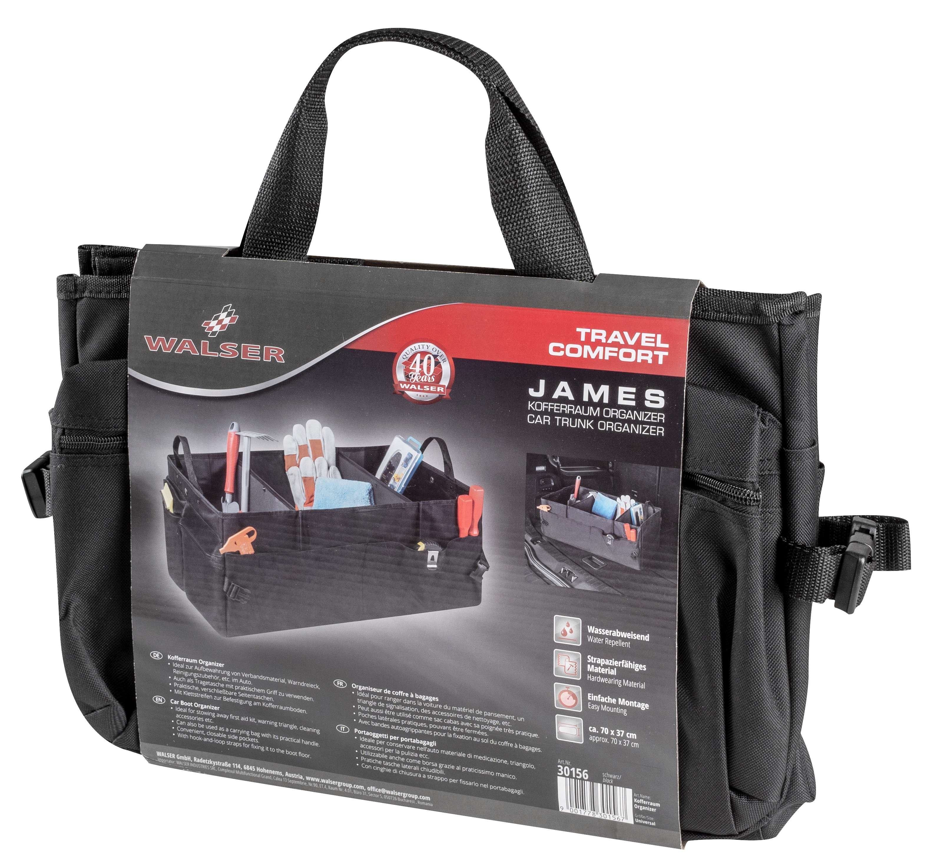 Kofferraum Organizer, Kofferraumtasche 70x37 cm schwarz