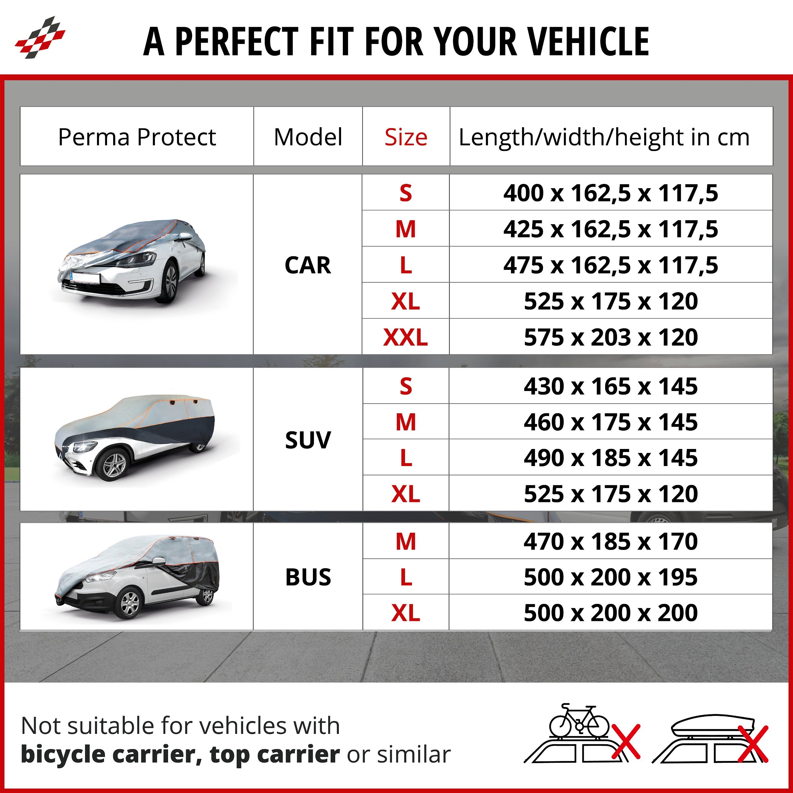 Car hail protection tarpaulin Perma Protect SUV size XL