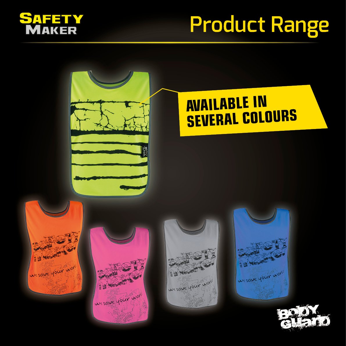 Reflective children's vest yellow