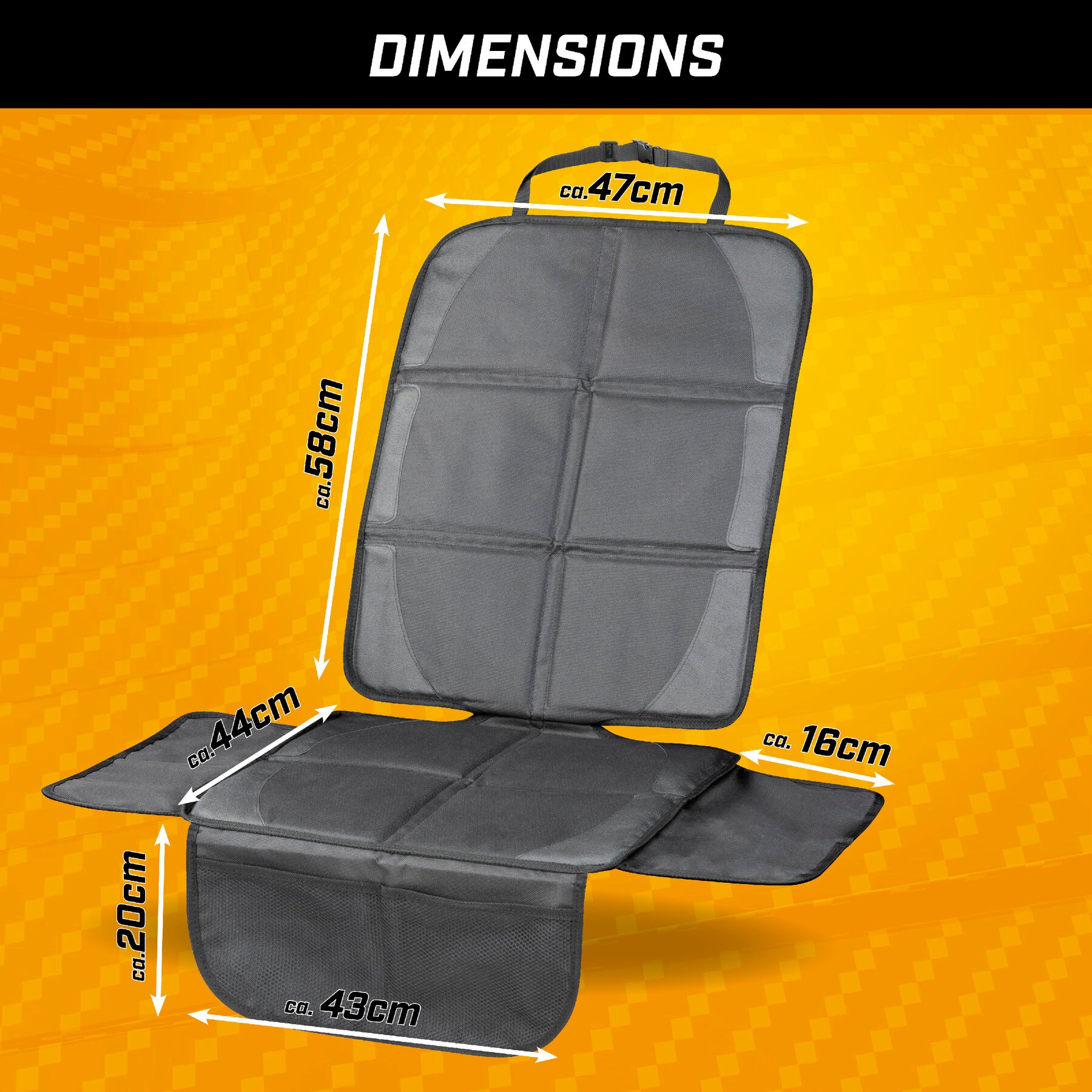 Child seat pad Protect XL, protective pad child seat black